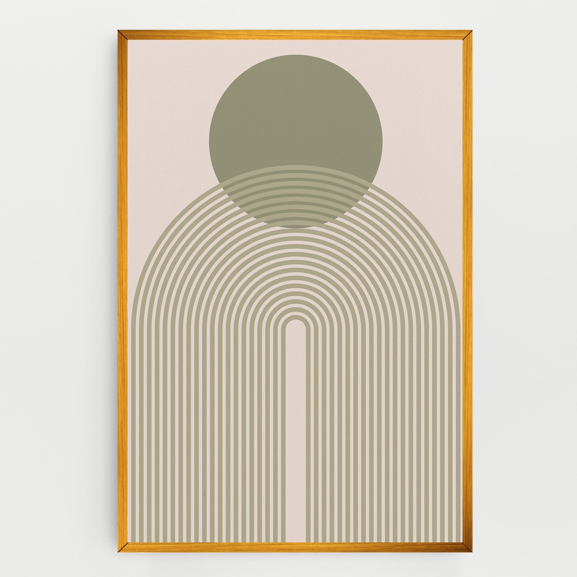 Vászonkép Green Circle Lines mockup 0