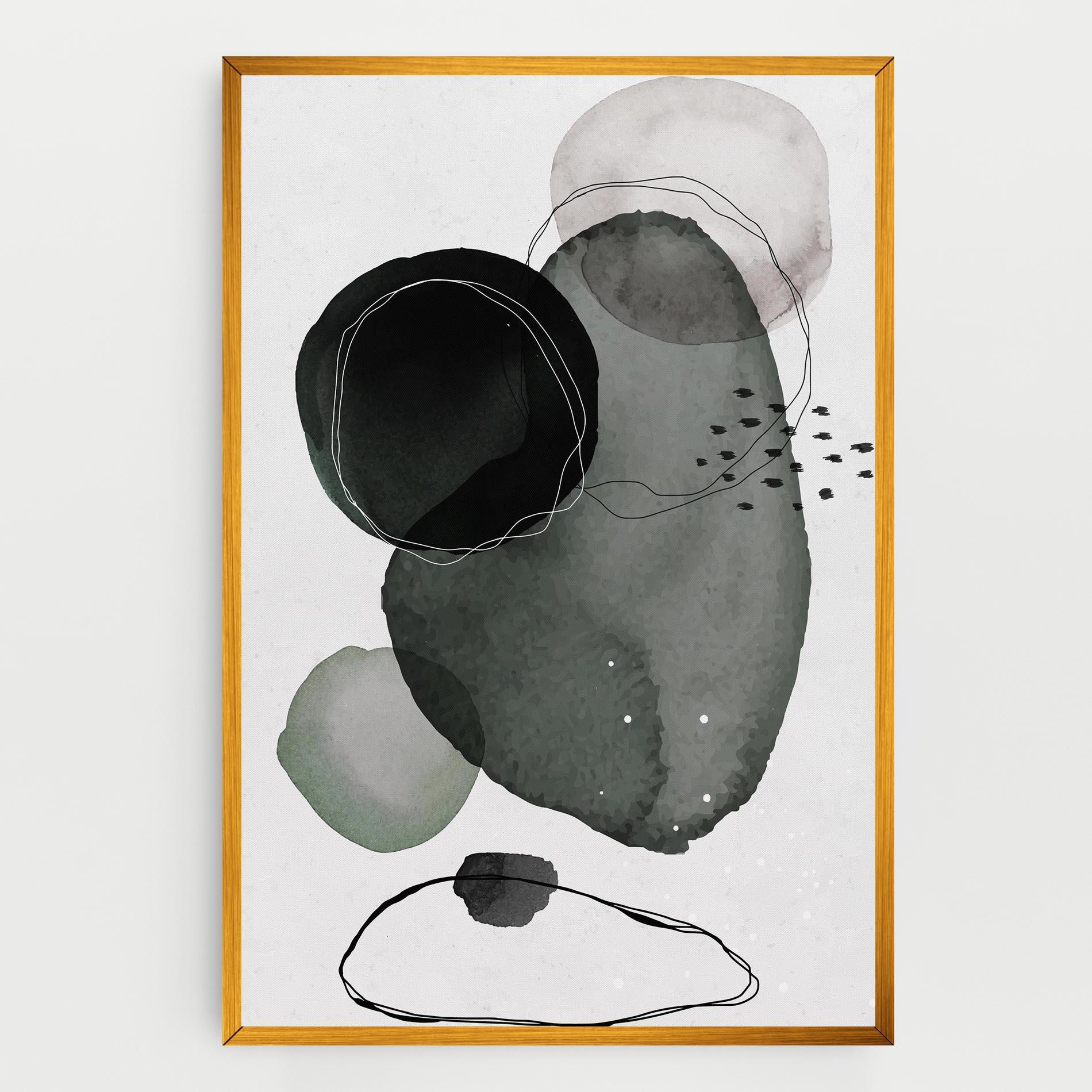 Vászonkép Green Watercolor mockup 0