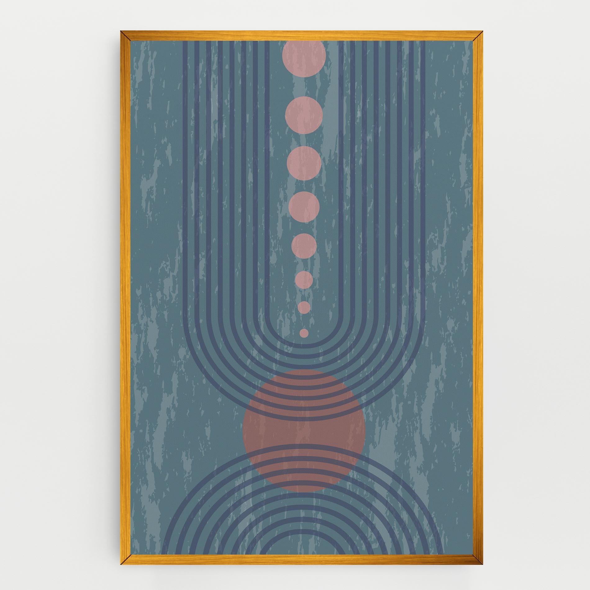 Vászonkép Pink Circle On Blue mockup 0