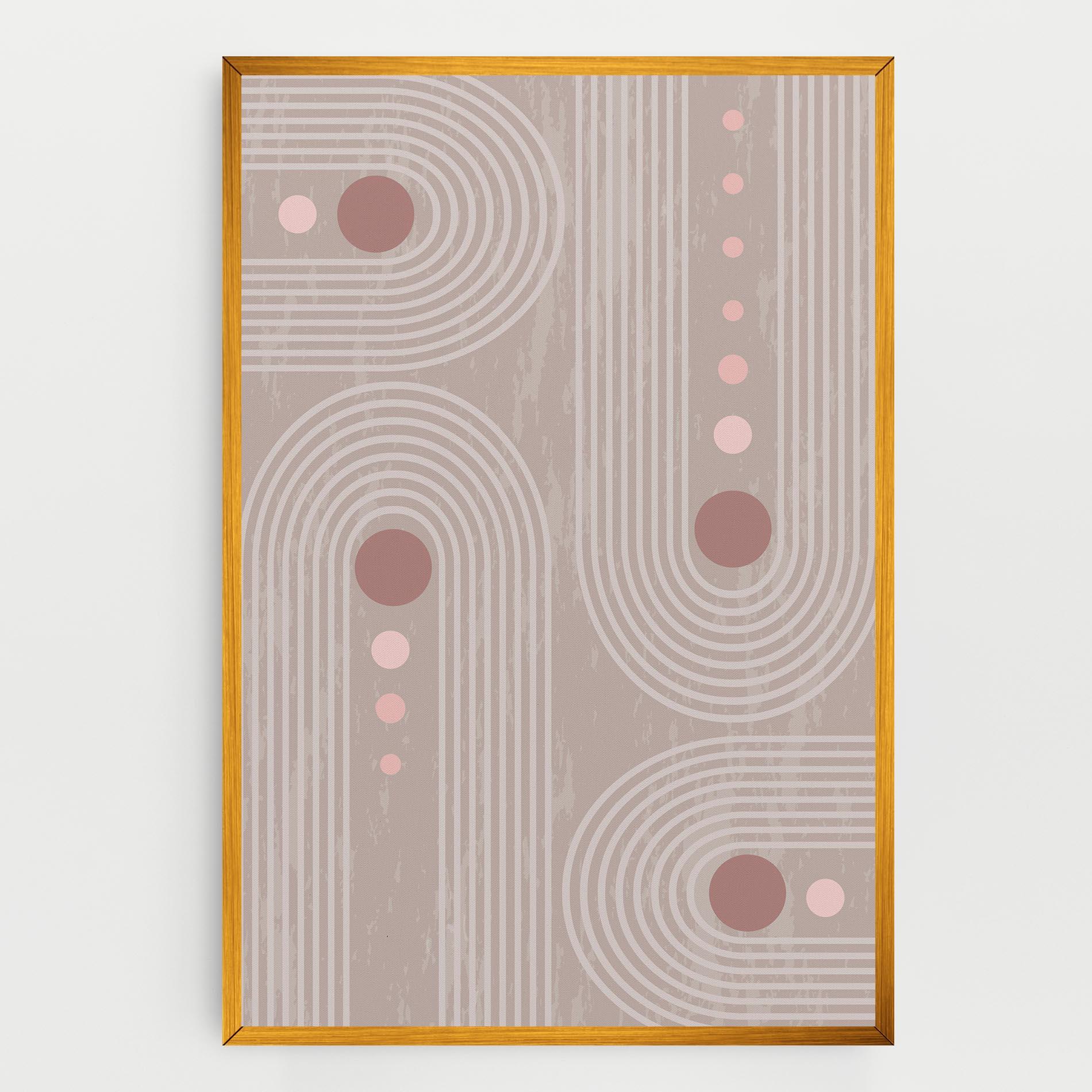 Vászonkép Pink Circle On Cream mockup 0