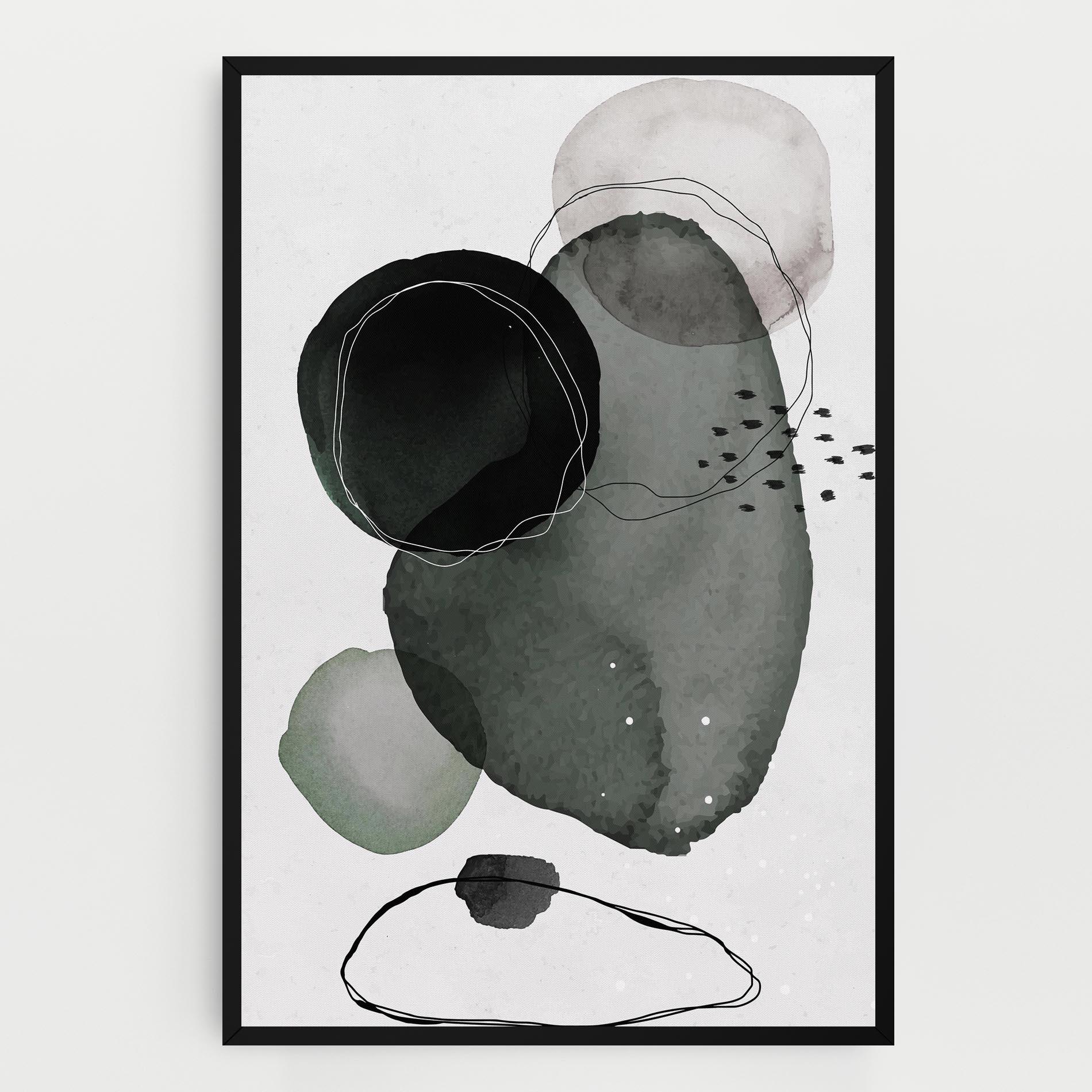 Vászonkép Green Watercolor mockup 0