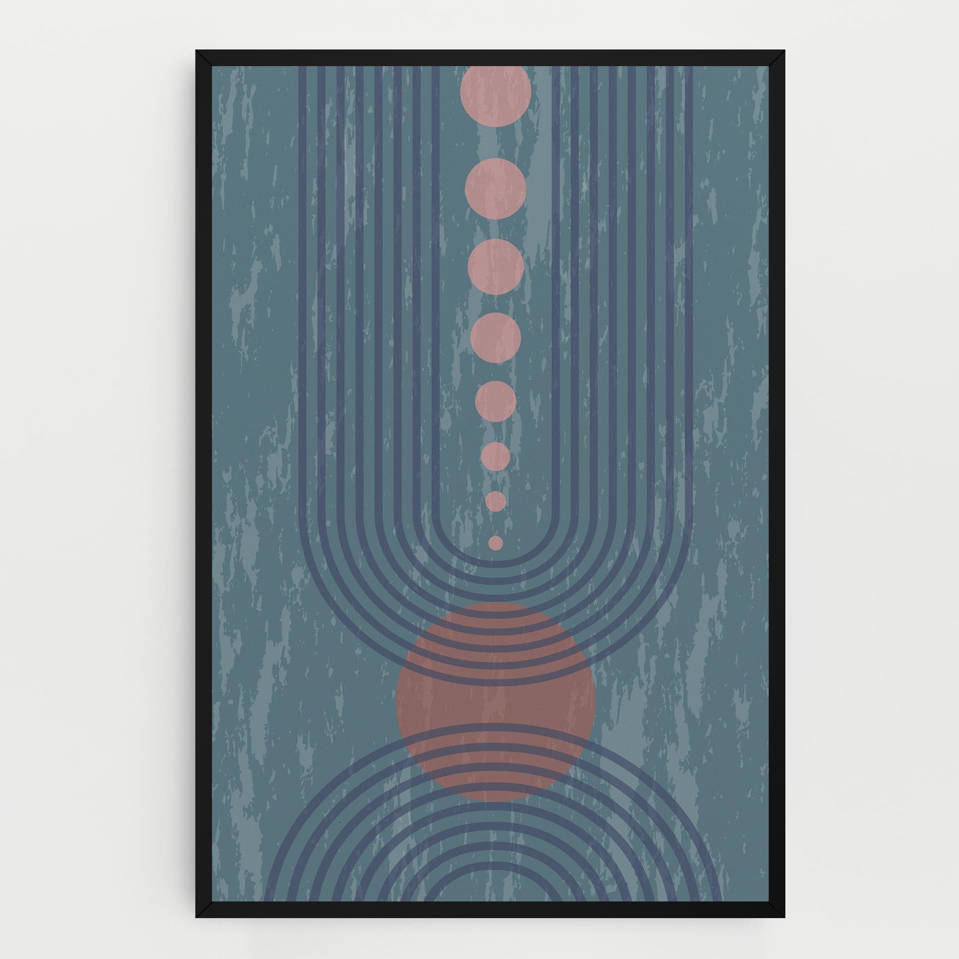 Vászonkép Pink Circle On Blue mockup 0