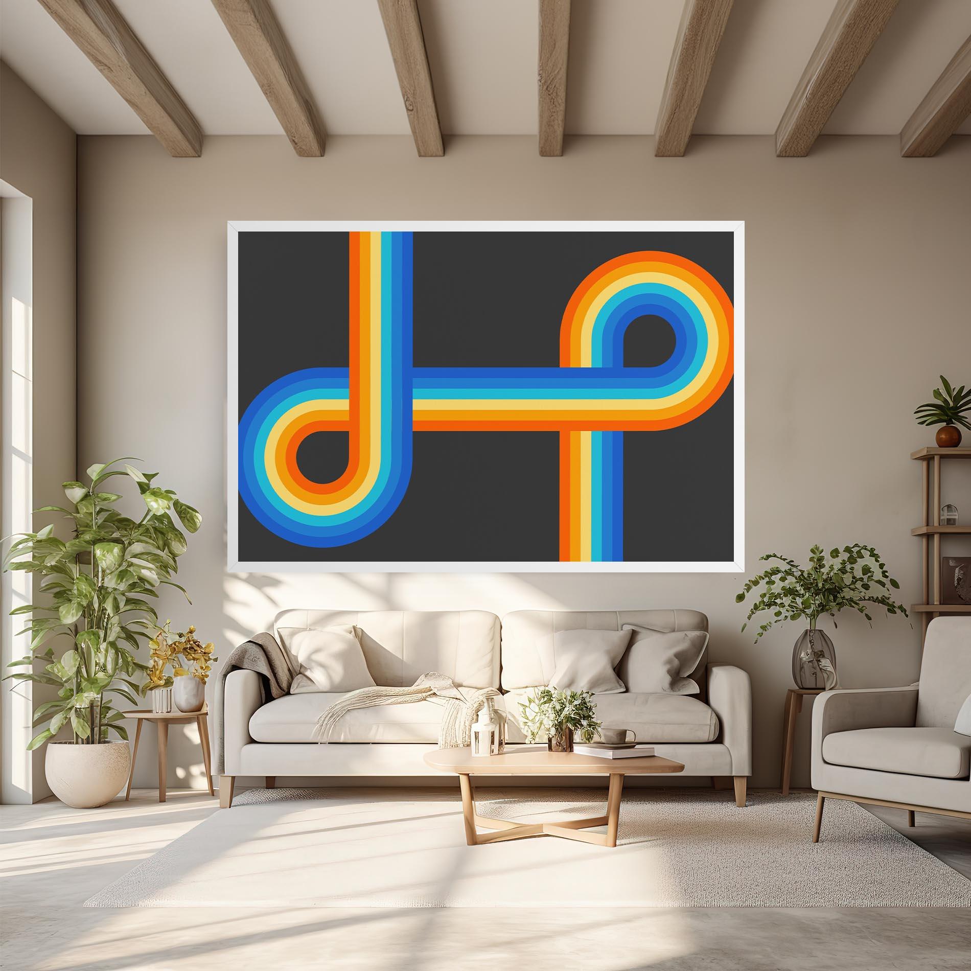 Vászonkép Vintage Ranbow mockup 6