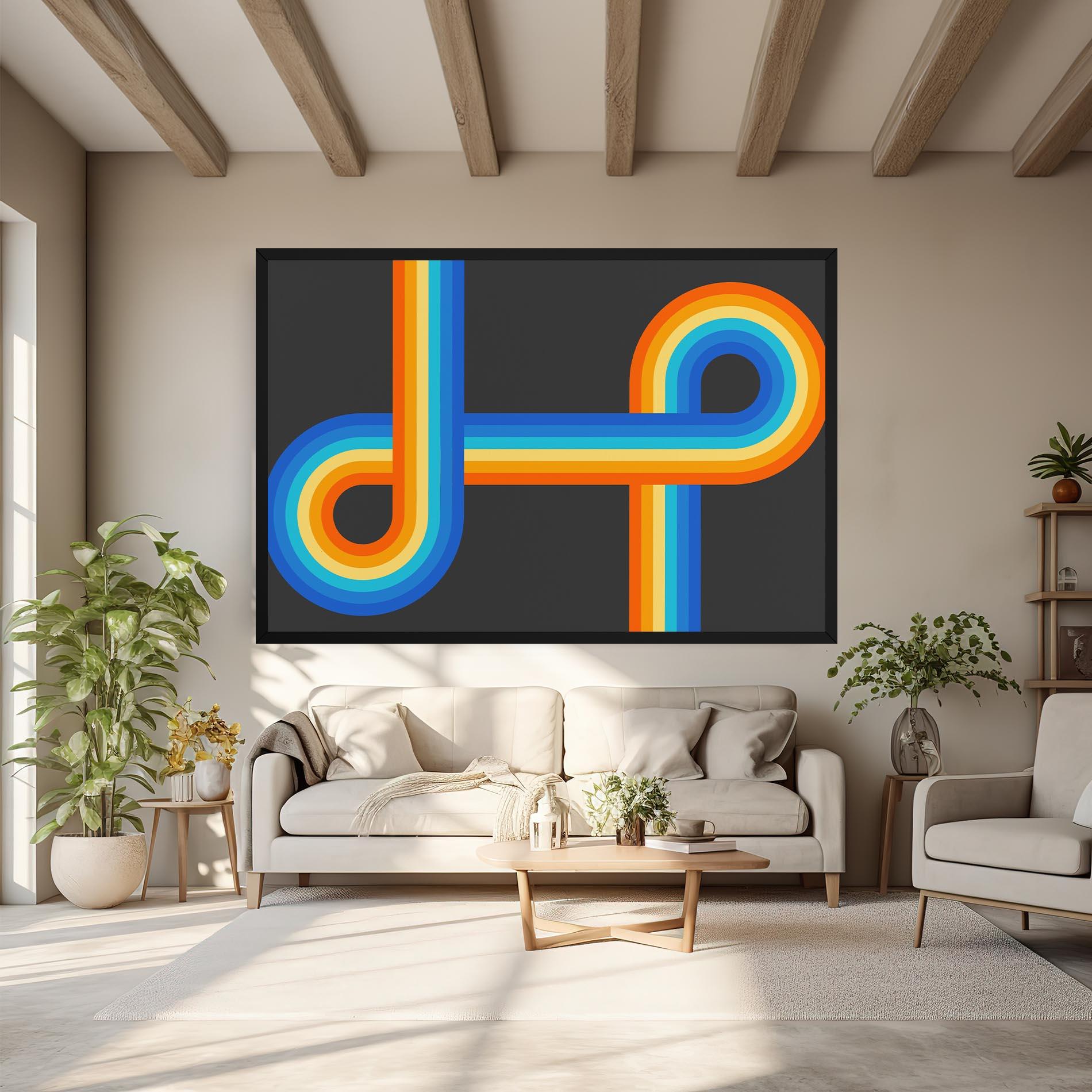 Vászonkép Vintage Ranbow mockup 6