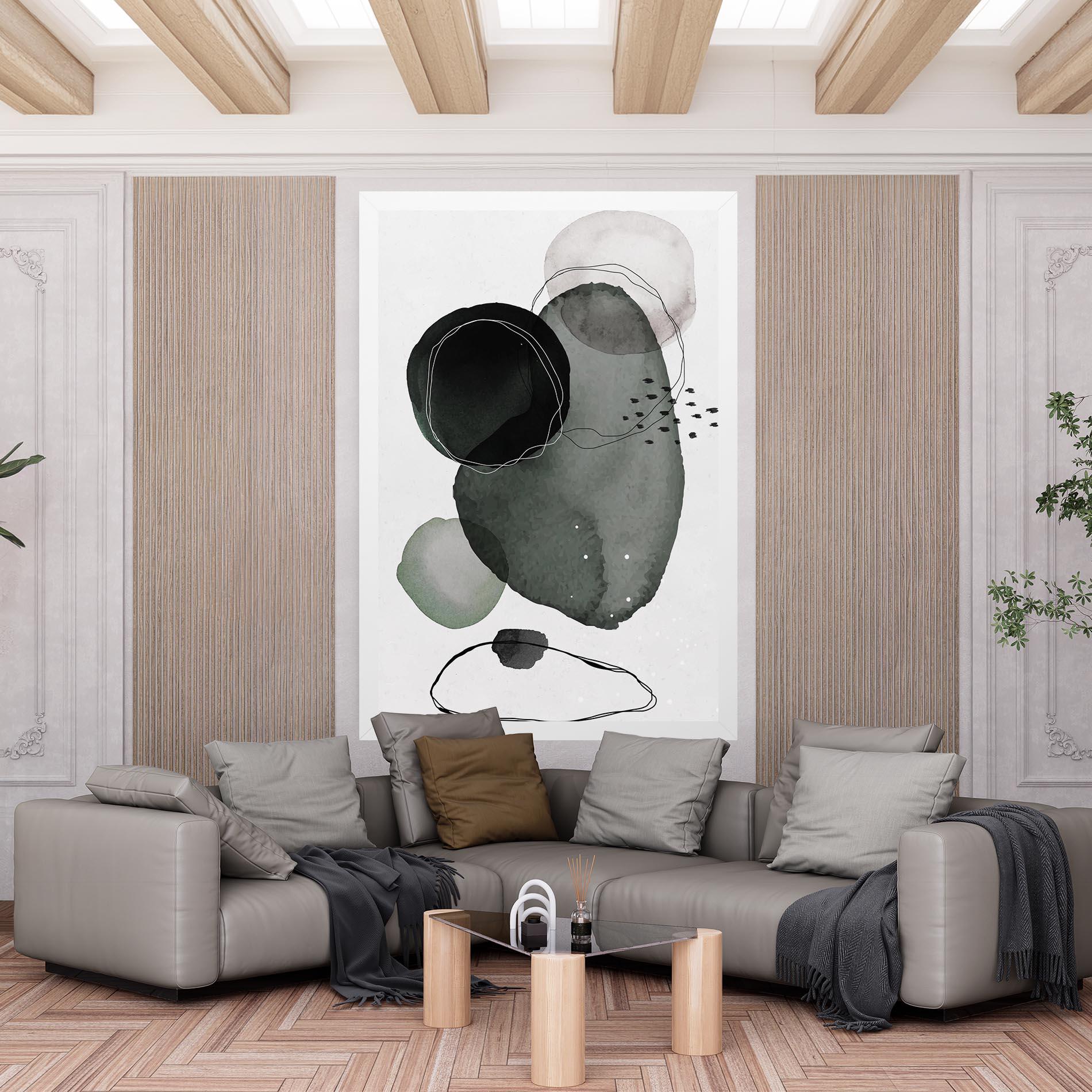 Vászonkép Green Watercolor mockup 6