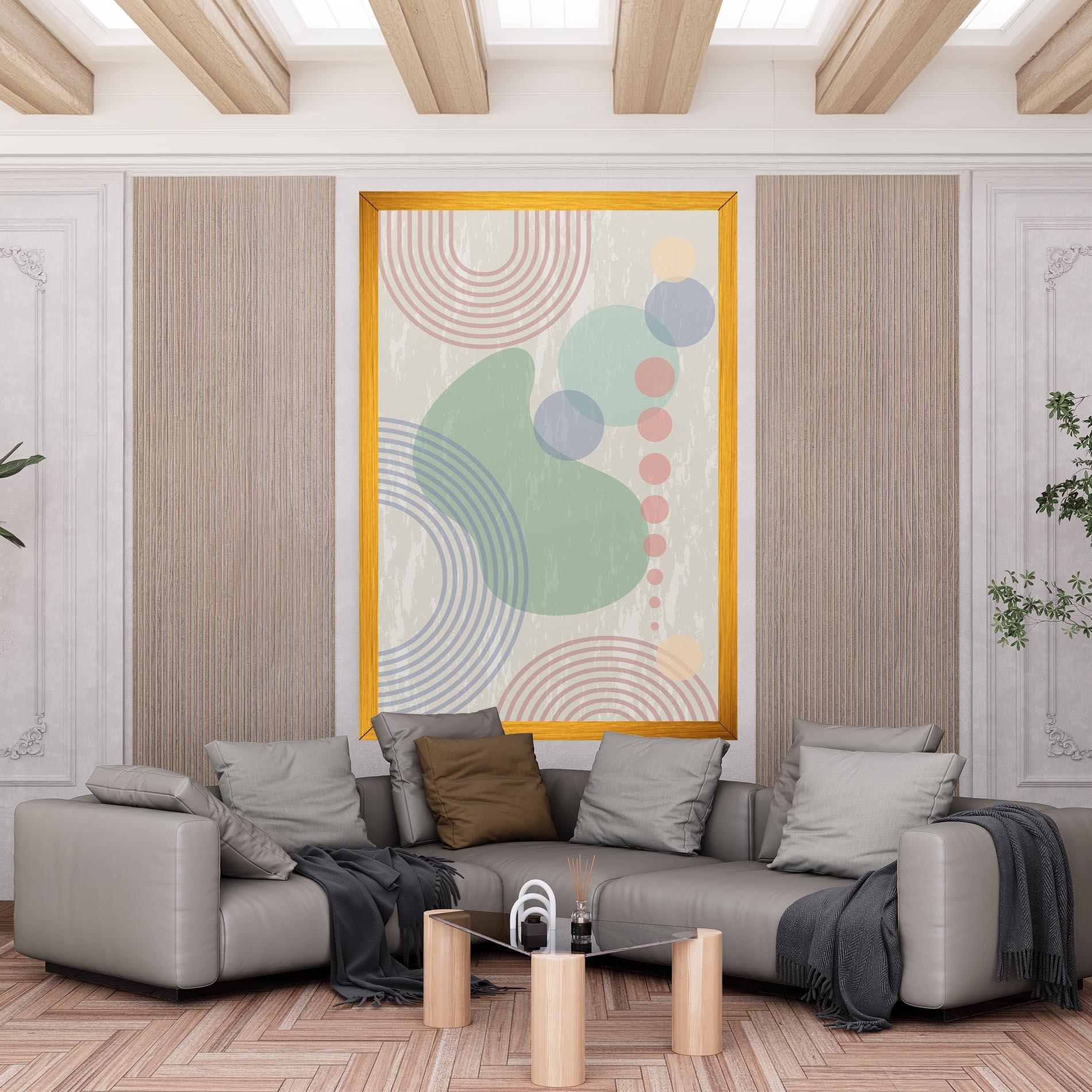 Vászonkép Green Pink Shapes mockup 6