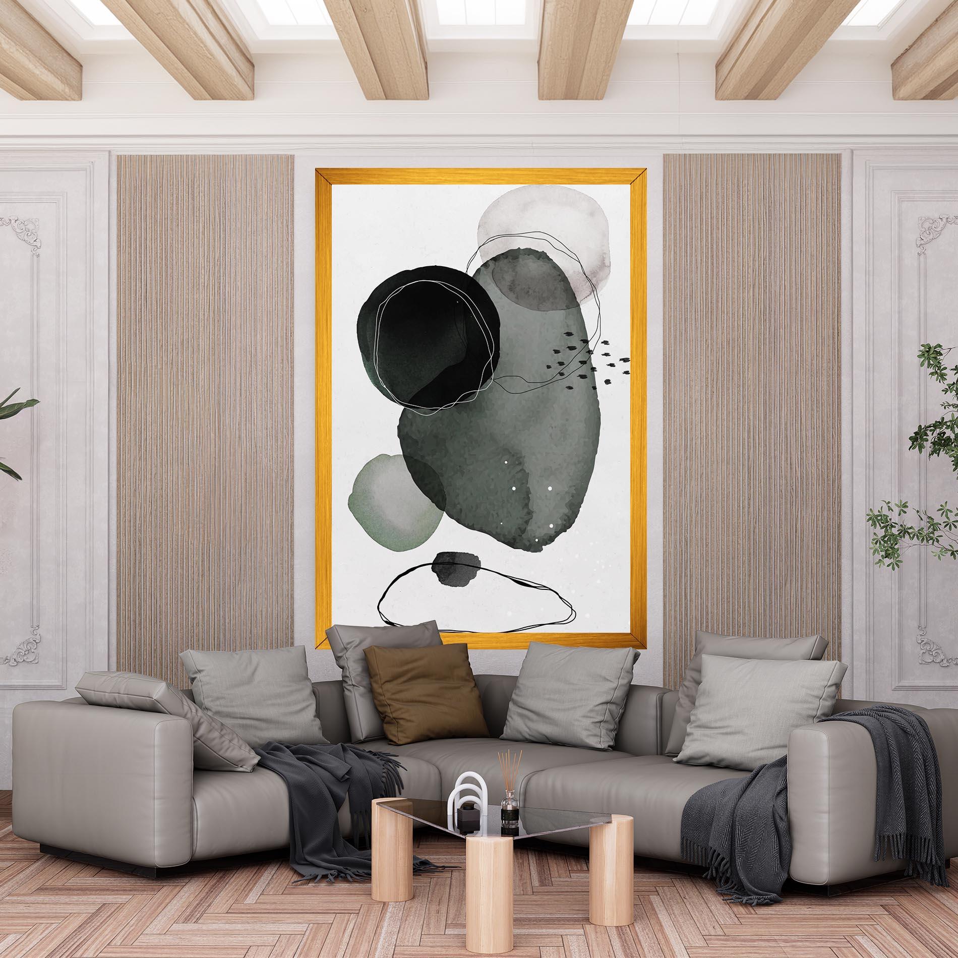 Vászonkép Green Watercolor mockup 6