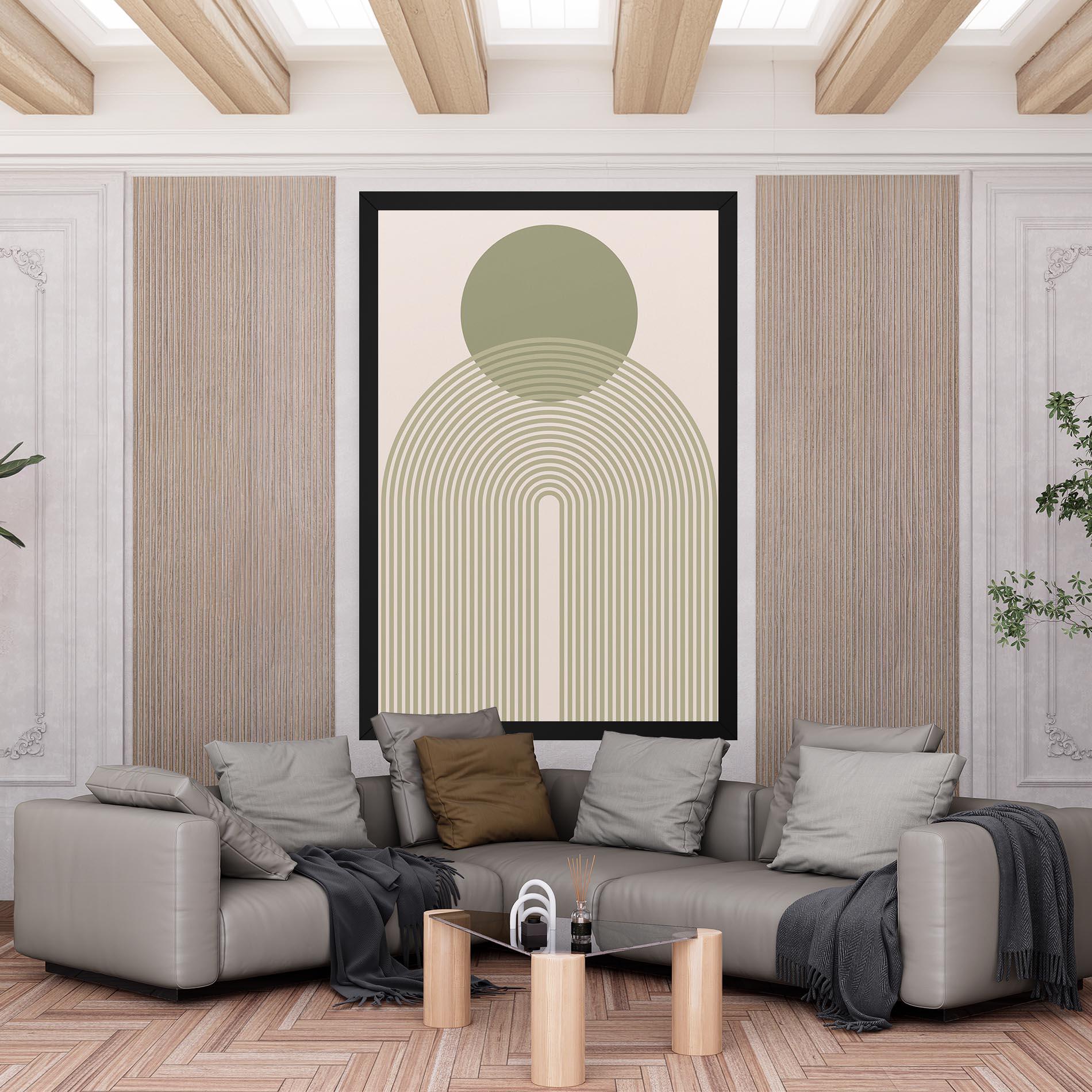 Vászonkép Green Circle Lines mockup 6