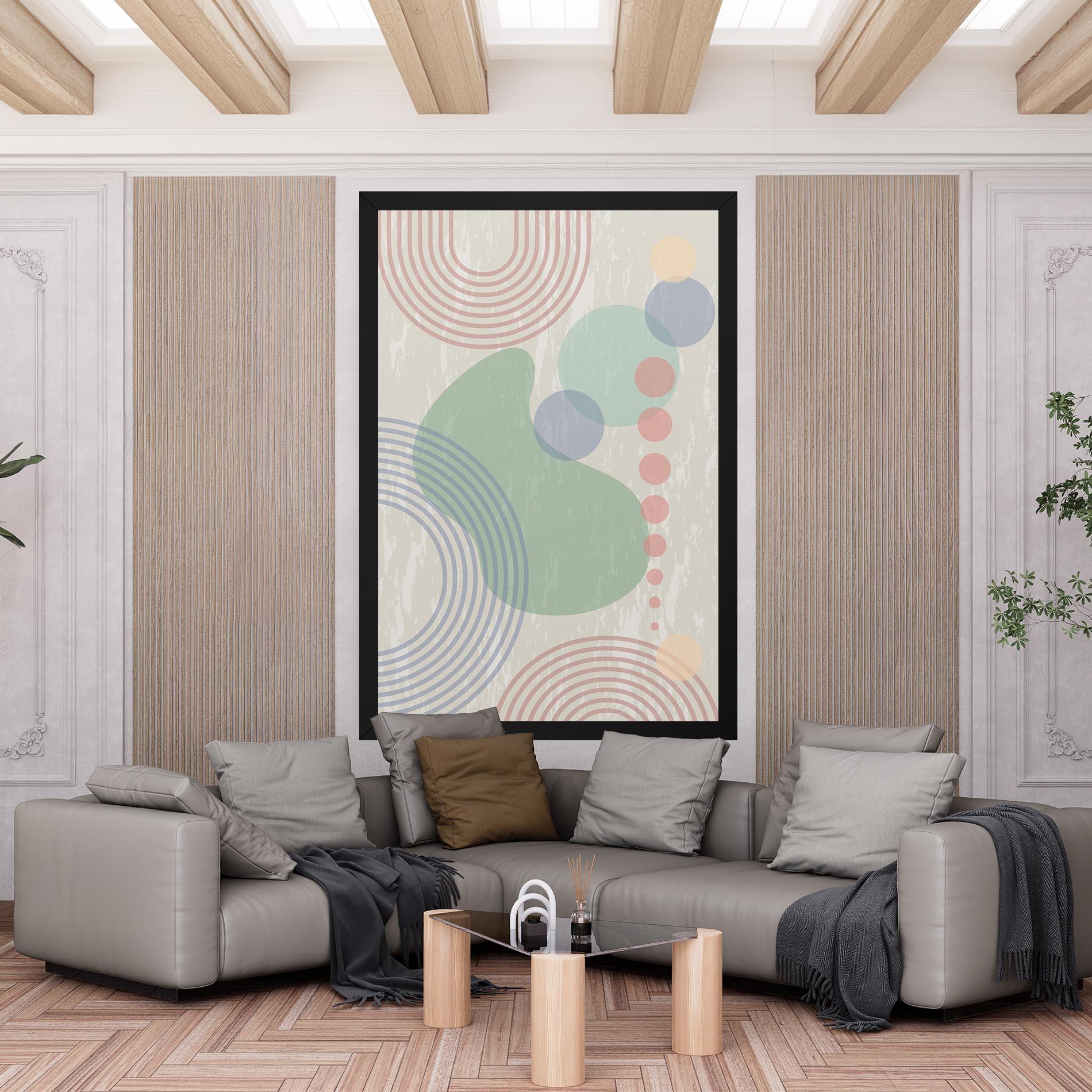 Vászonkép Green Pink Shapes mockup 6