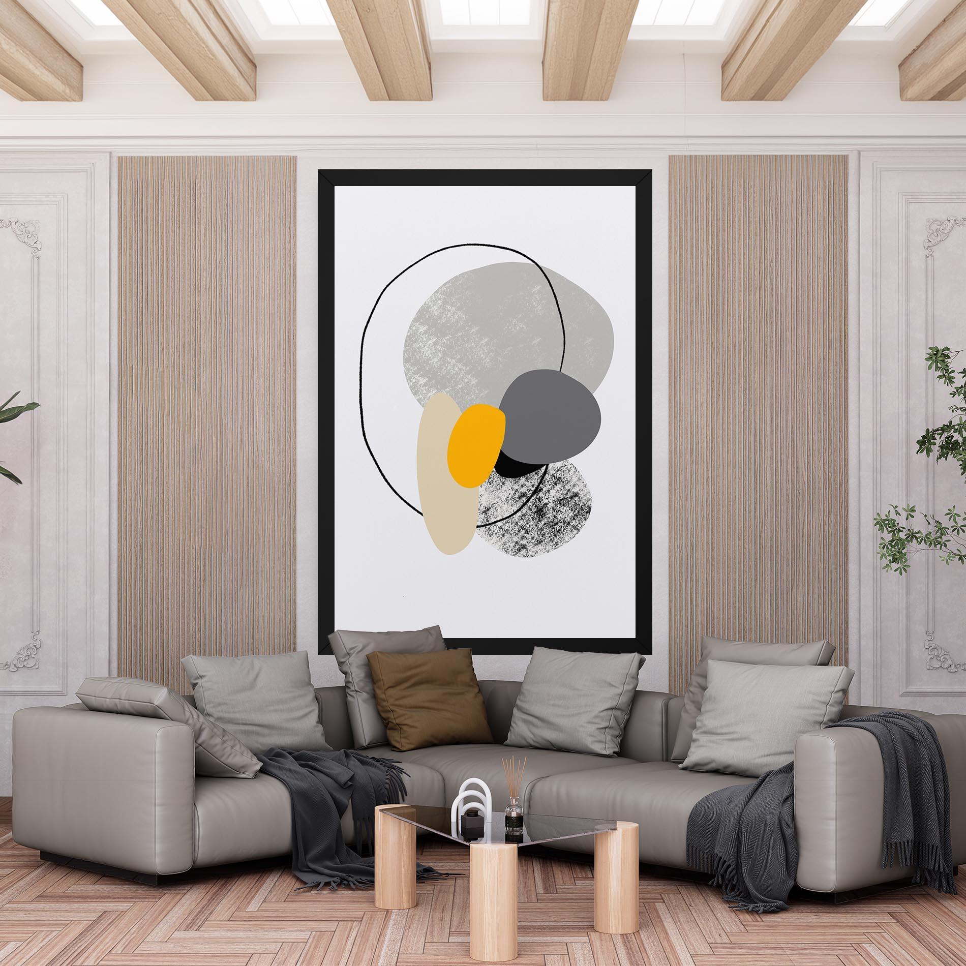 Vászonkép Grey Orange Shape mockup 6