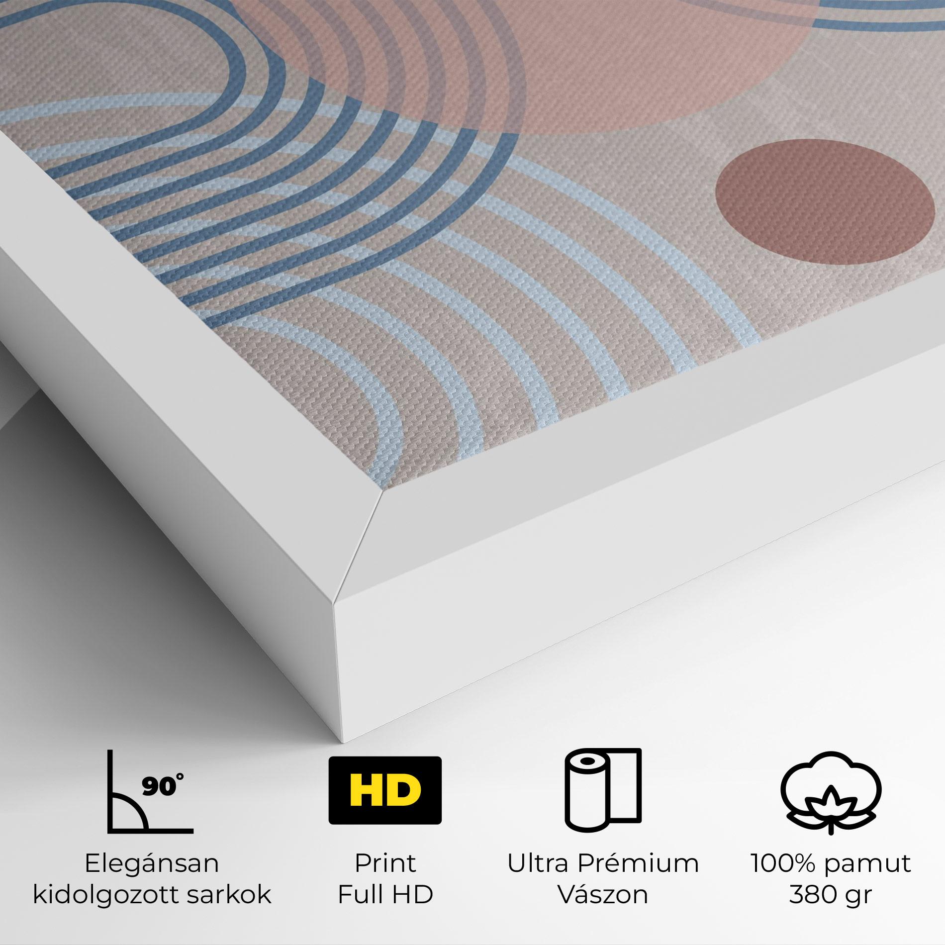 Vászonkép Blue Lines On Pink mockup 4