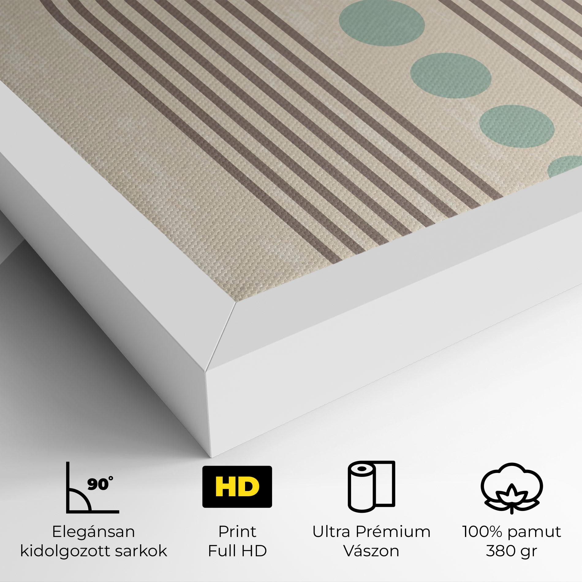 Vászonkép Cream Blue Circles mockup 4