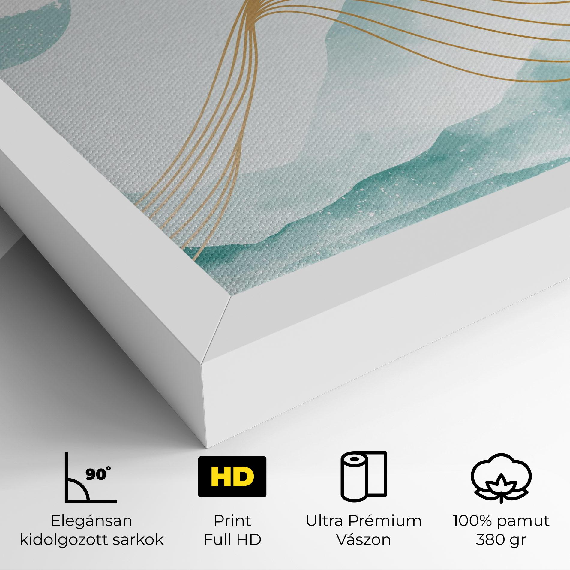 Vászonkép Gold Line Mountain mockup 4