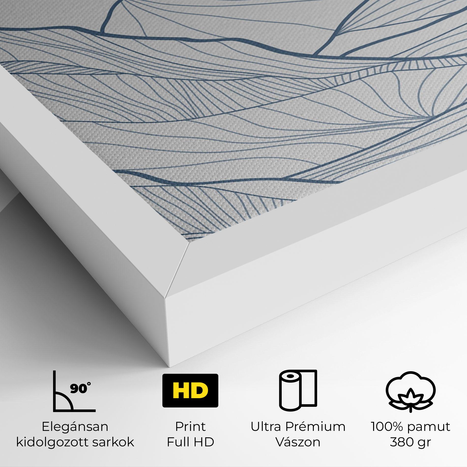 Vászonkép Mountain Blue Line mockup 4