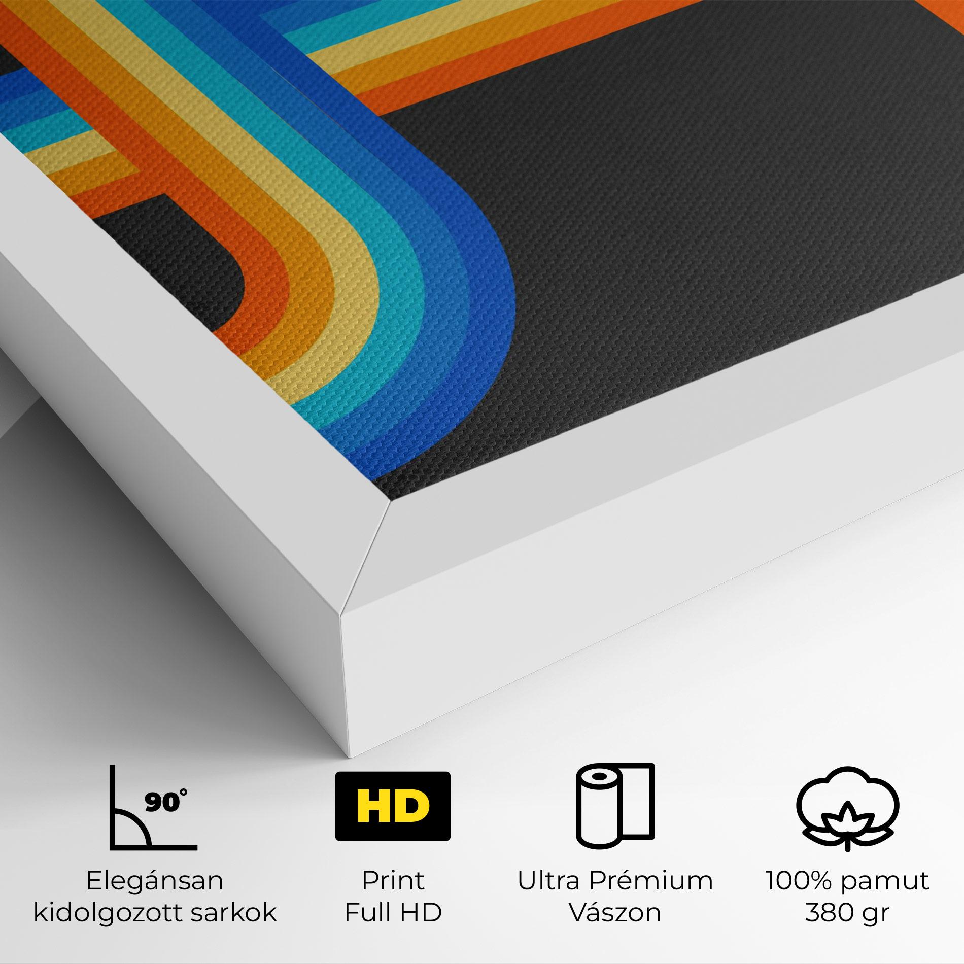 Vászonkép Vintage Ranbow mockup 4