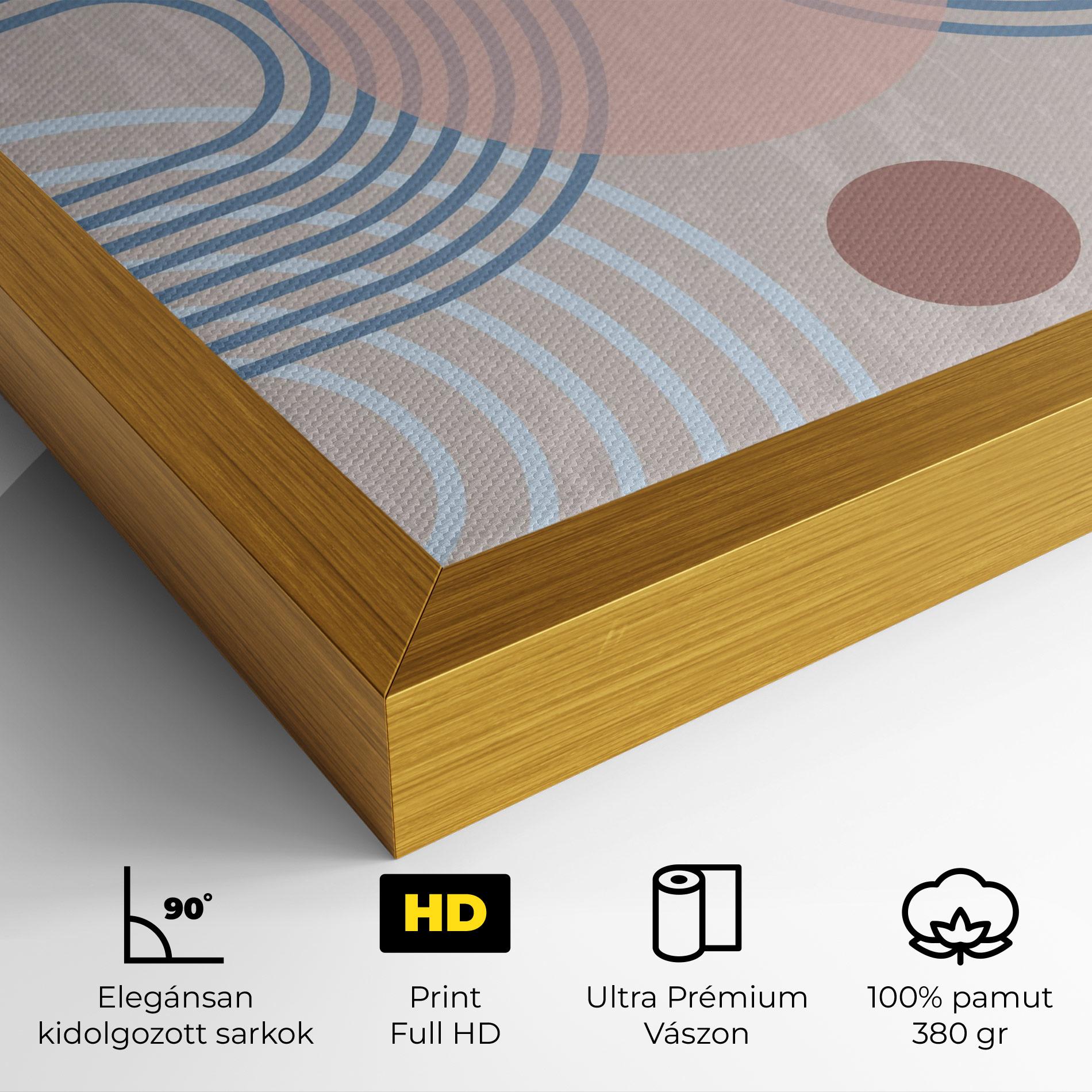 Vászonkép Blue Lines On Pink mockup 4