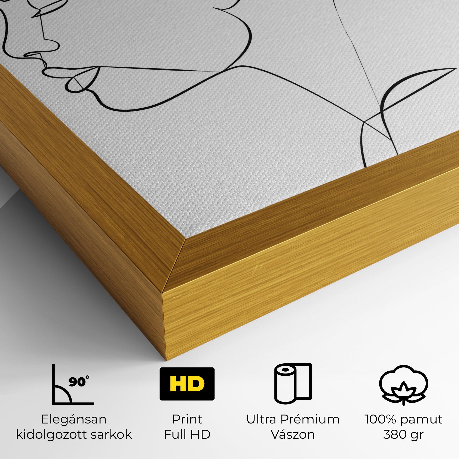 Vászonkép Female Black Line mockup 4