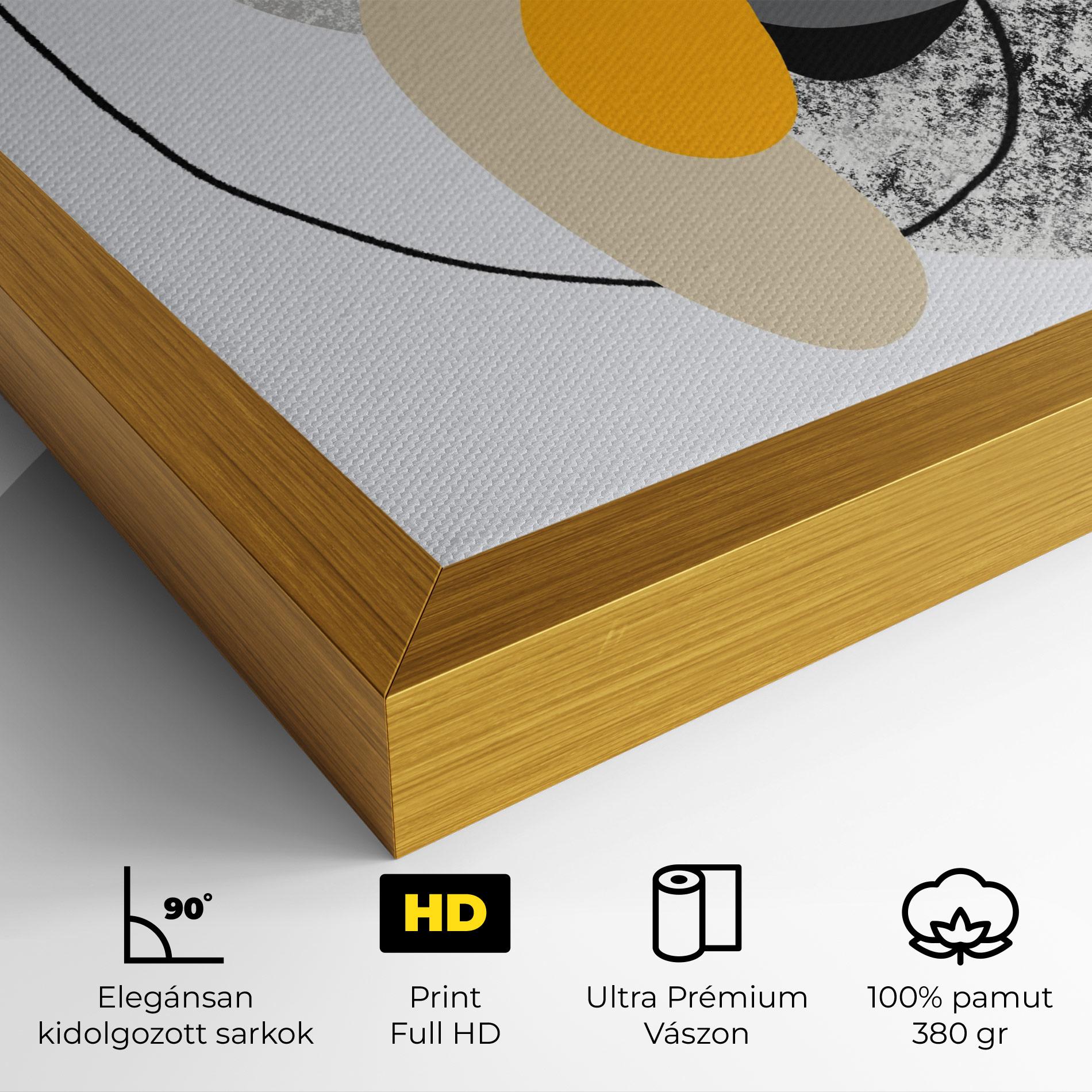 Vászonkép Grey Orange Shape mockup 4