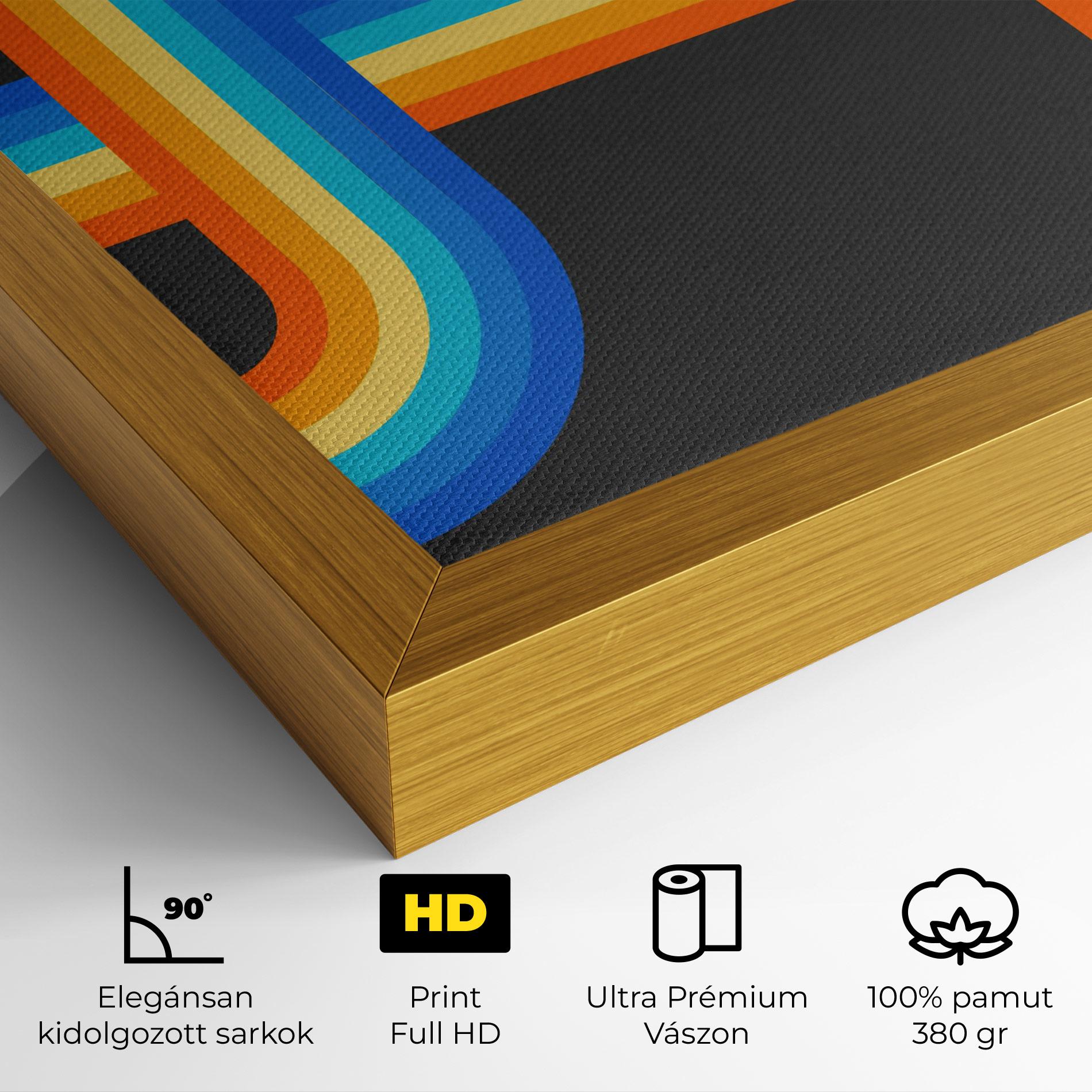 Vászonkép Vintage Ranbow mockup 4