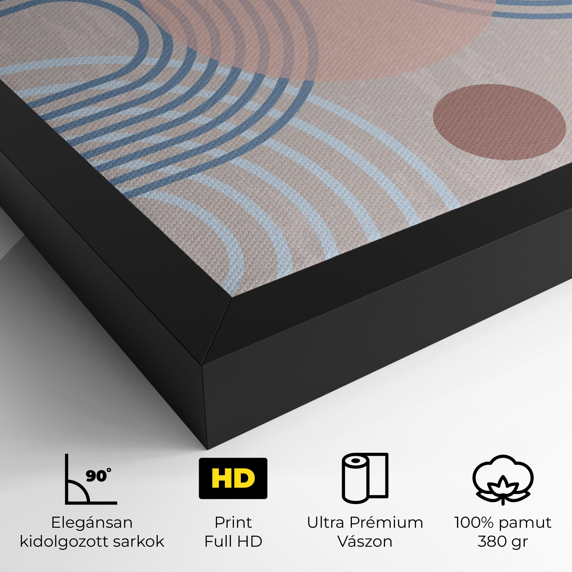 Vászonkép Blue Lines On Pink mockup 4