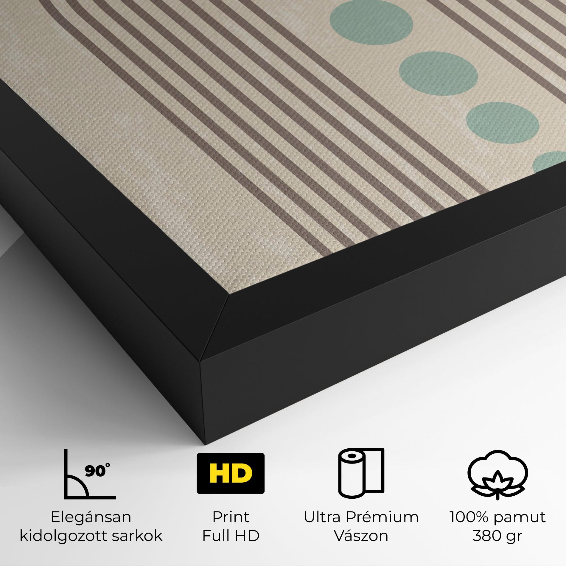 Vászonkép Cream Blue Circles mockup 4