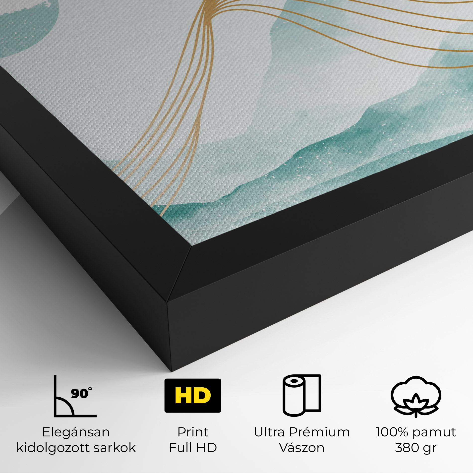 Vászonkép Gold Line Mountain mockup 4