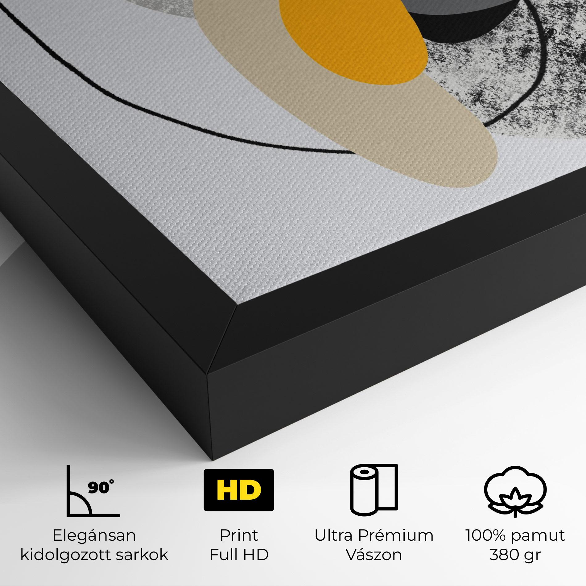 Vászonkép Grey Orange Shape mockup 4