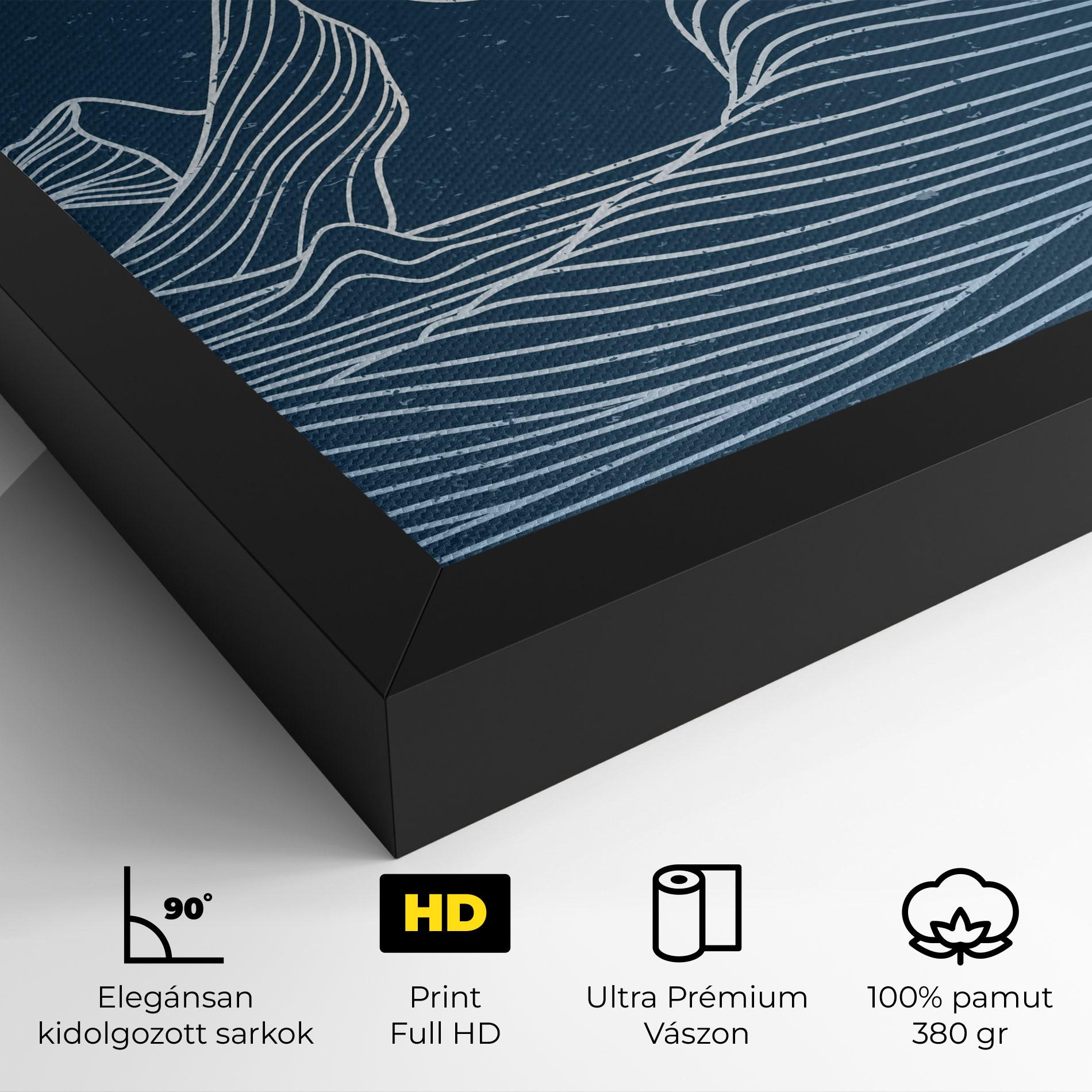 Vászonkép Ocean Blue Wave mockup 4