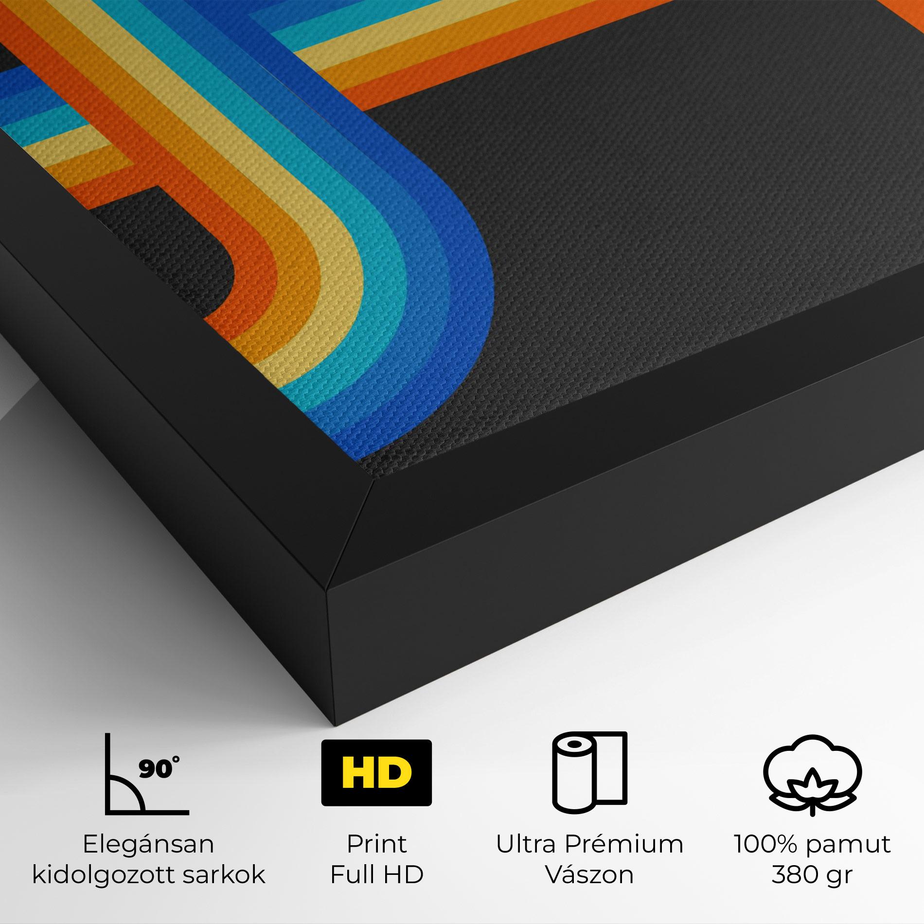 Vászonkép Vintage Ranbow mockup 4