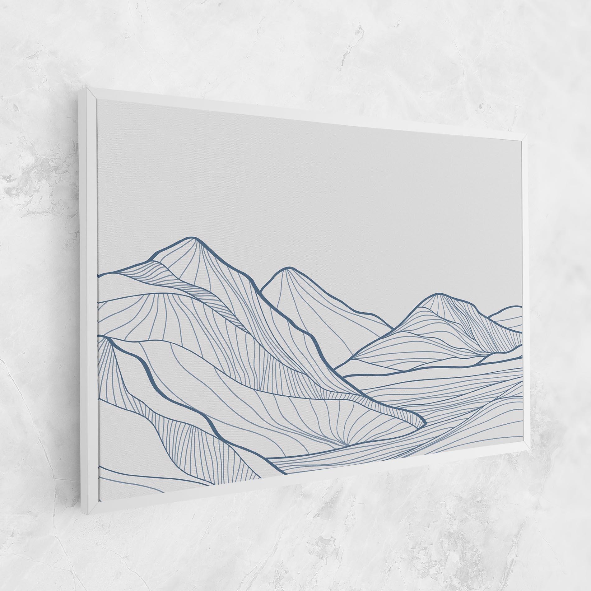 Vászonkép Mountain Blue Line mockup 1