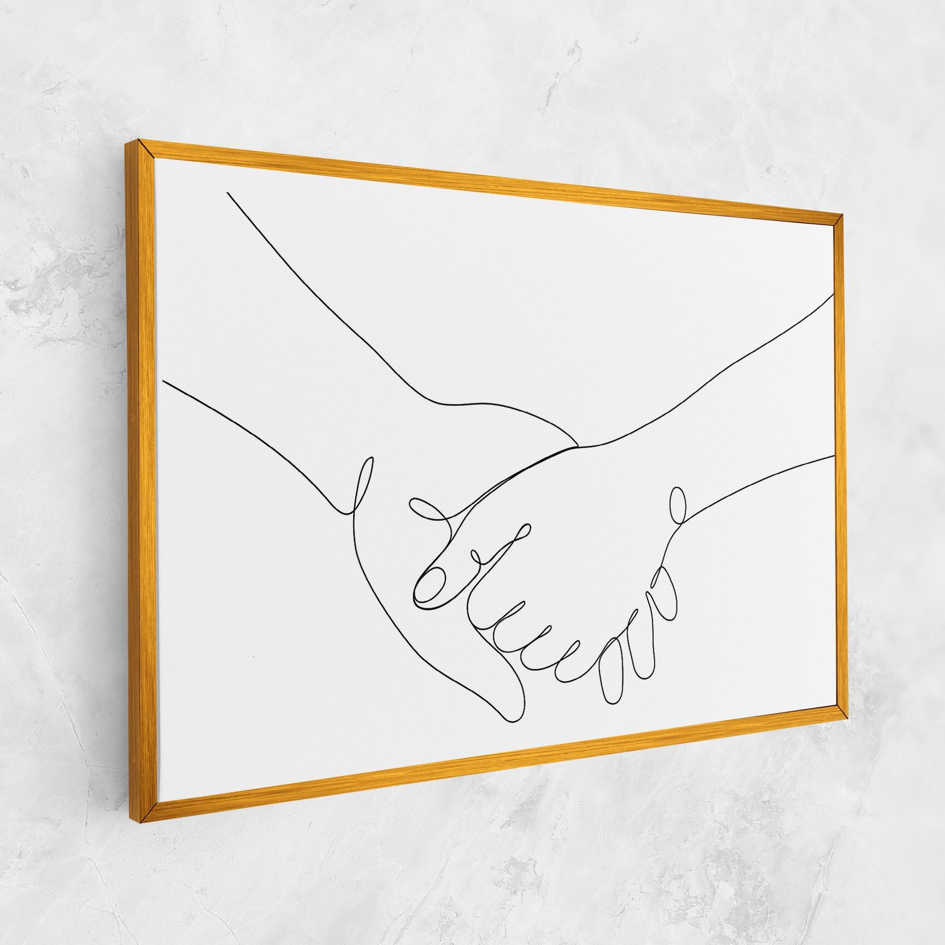 Vászonkép Minimalistic Hands mockup 1