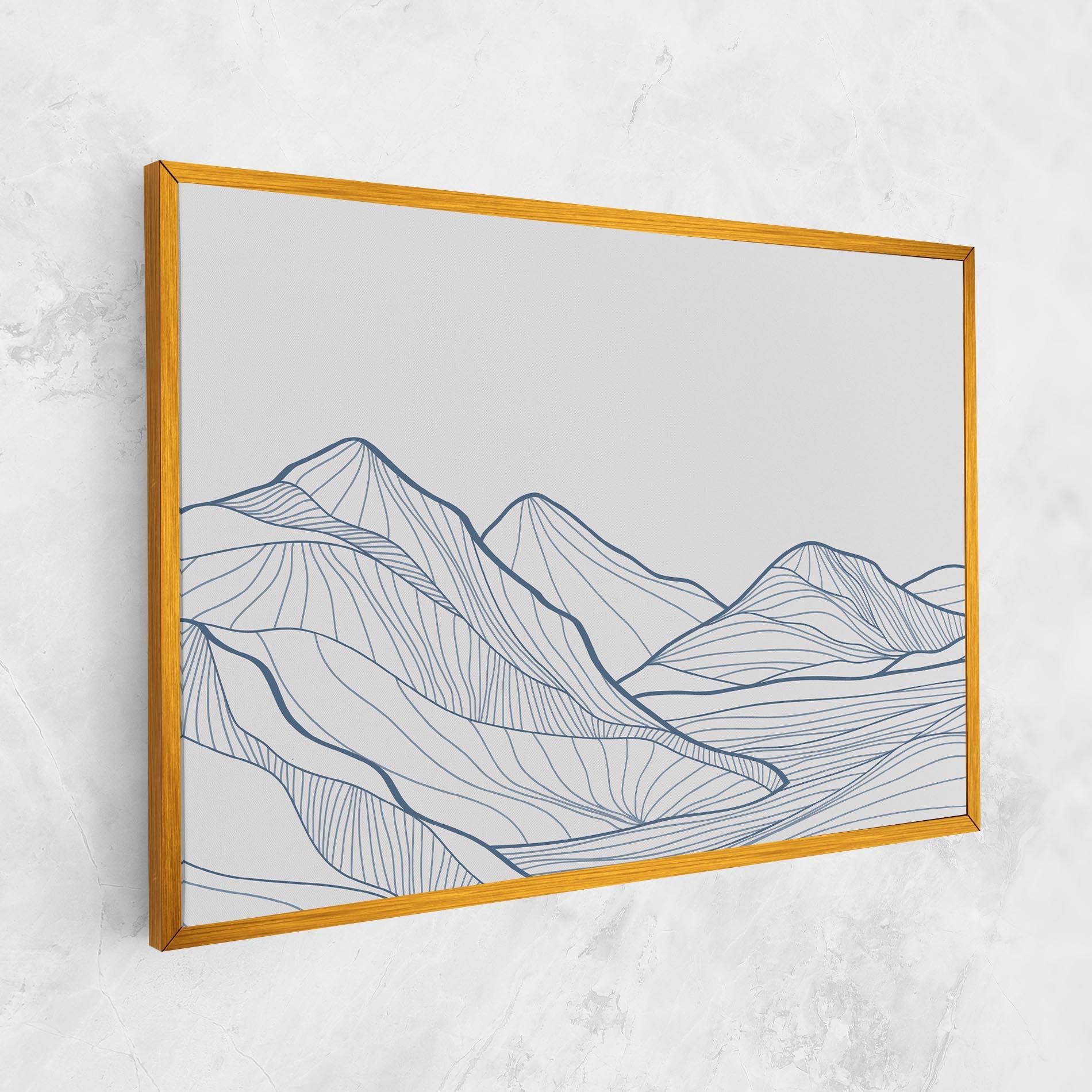 Vászonkép Mountain Blue Line mockup 1