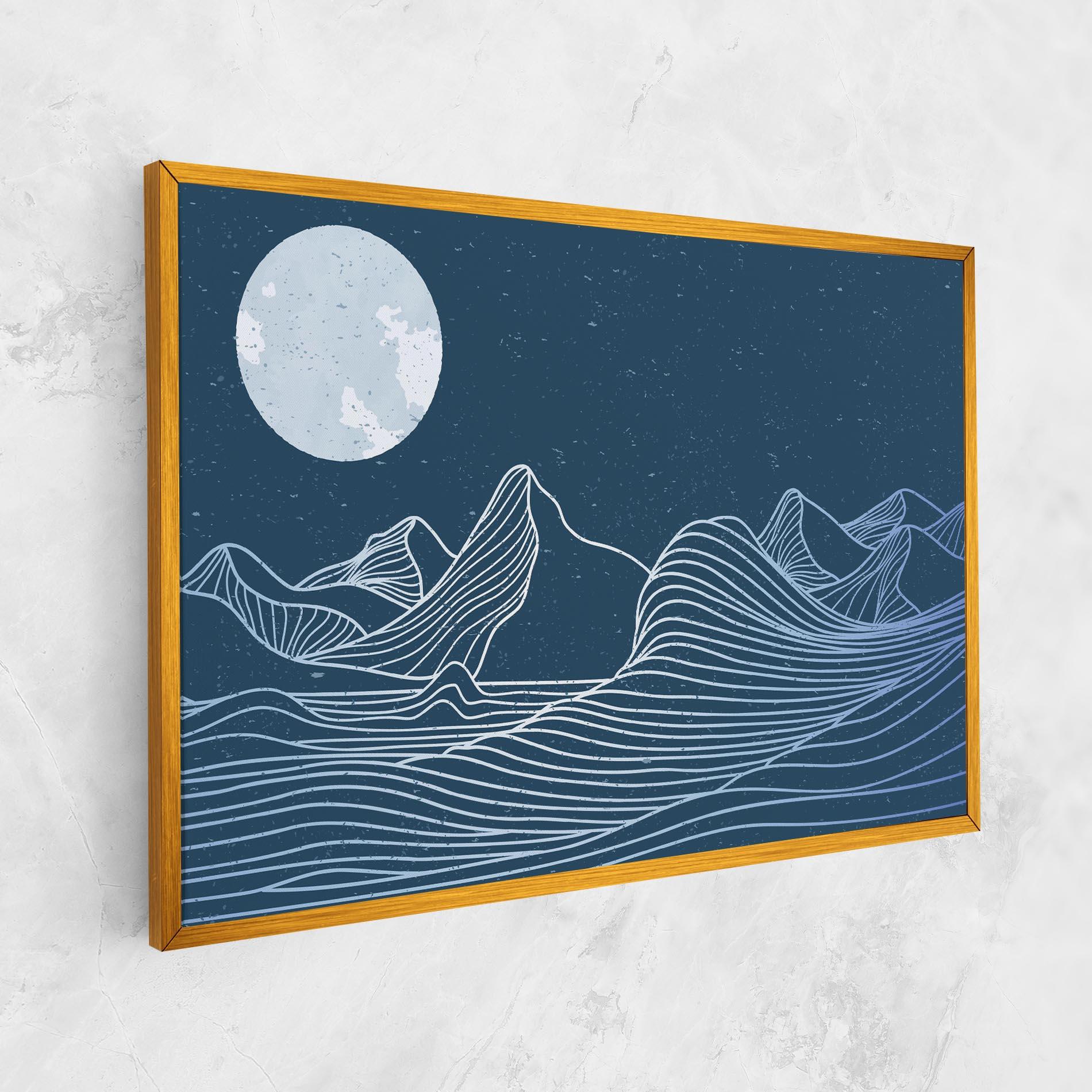 Vászonkép Ocean Blue Wave mockup 1