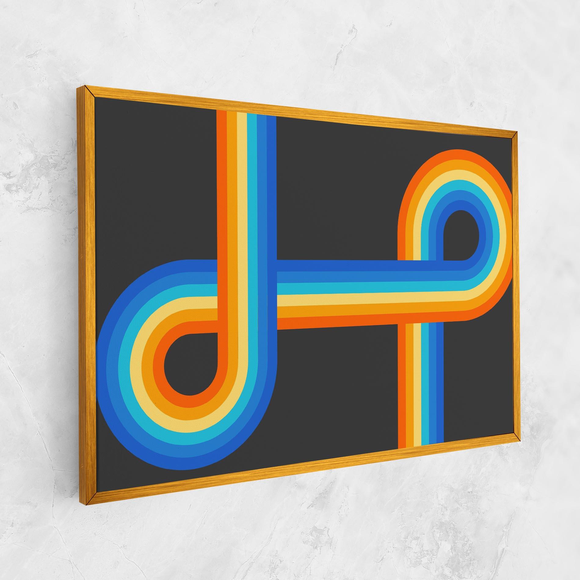 Vászonkép Vintage Ranbow mockup 1