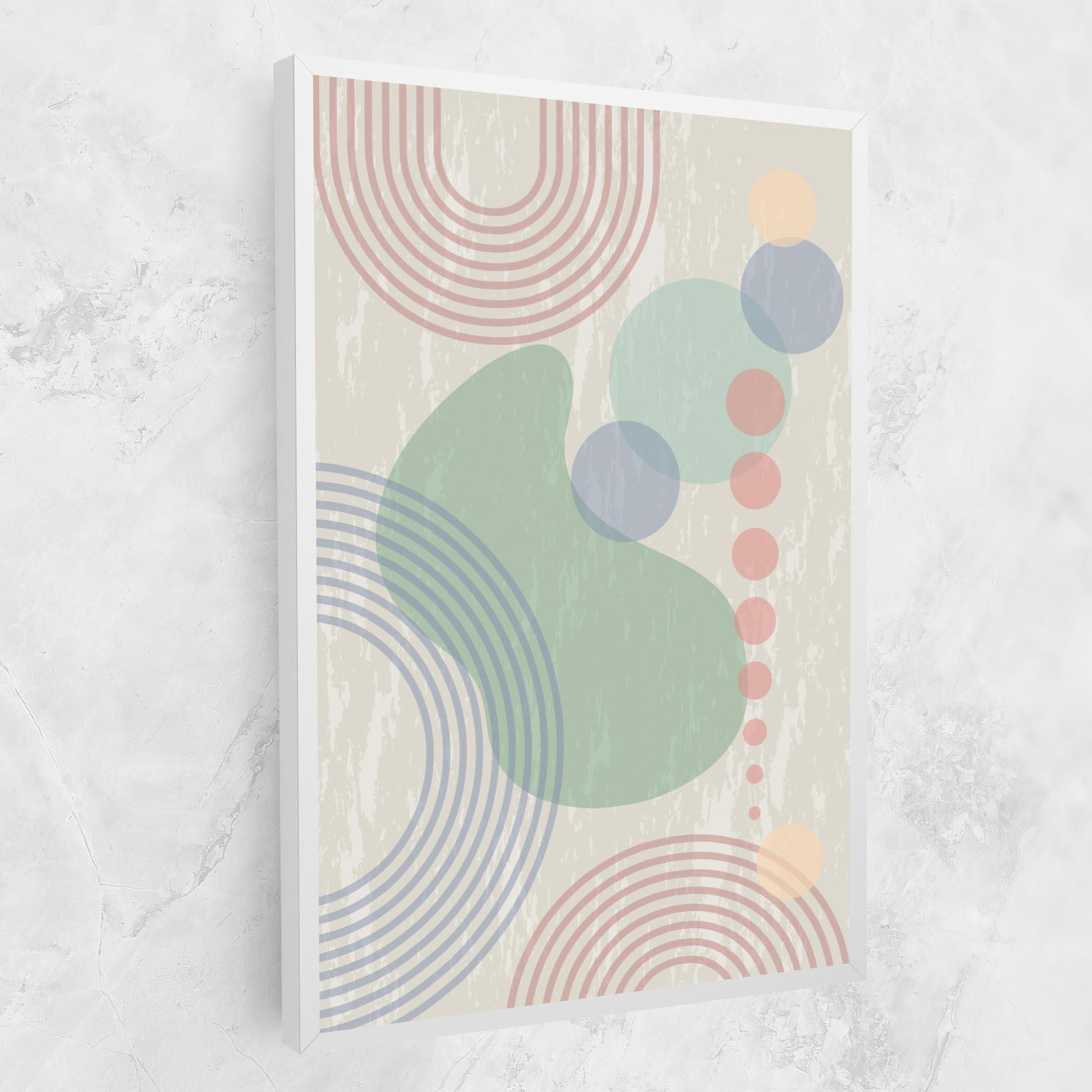 Vászonkép Green Pink Shapes mockup 1