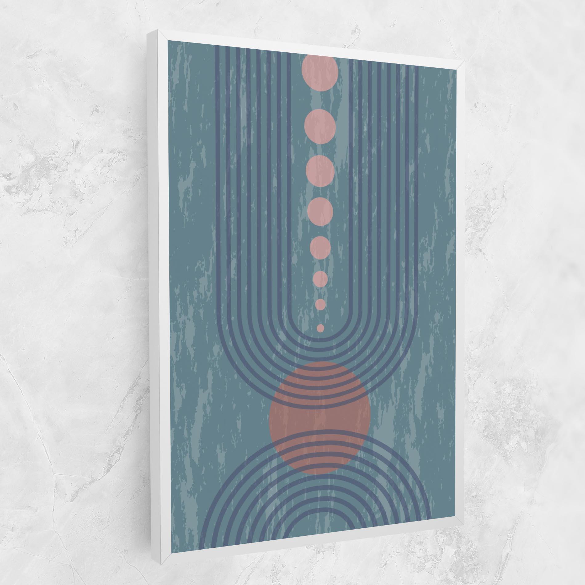 Vászonkép Pink Circle On Blue mockup 1