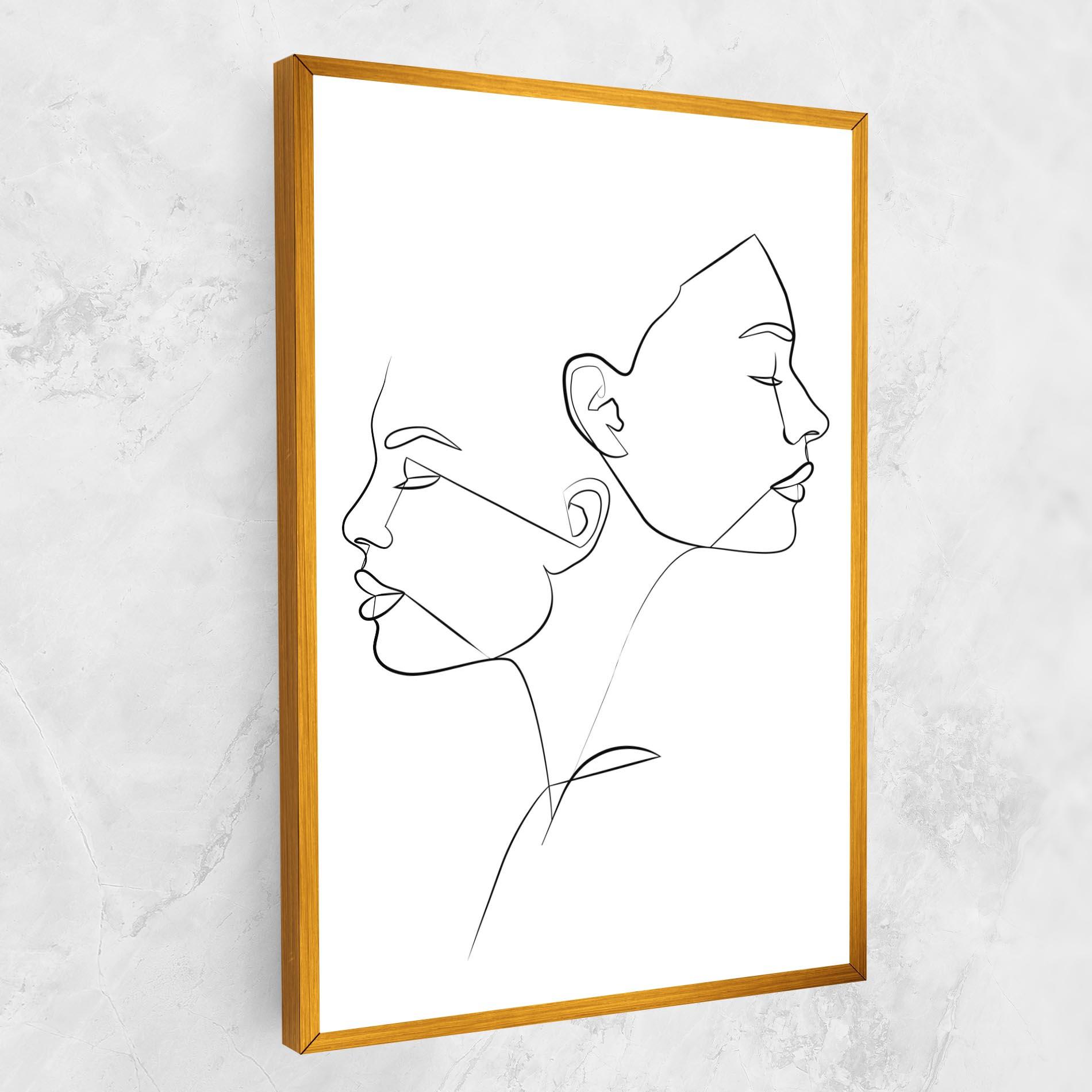 Vászonkép Female Black Line mockup 1