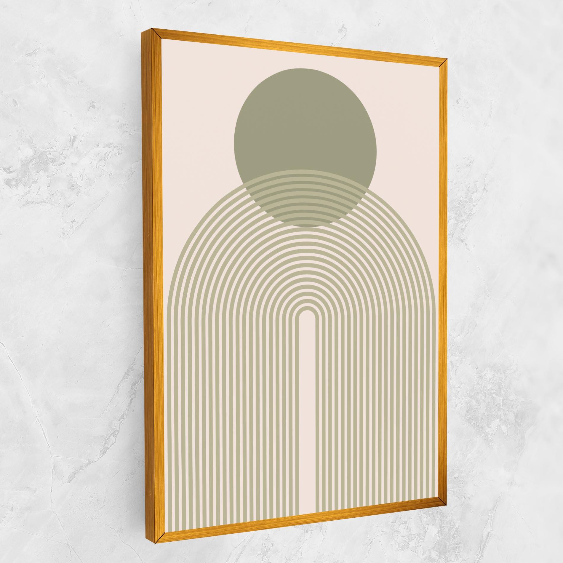 Vászonkép Green Circle Lines mockup 1