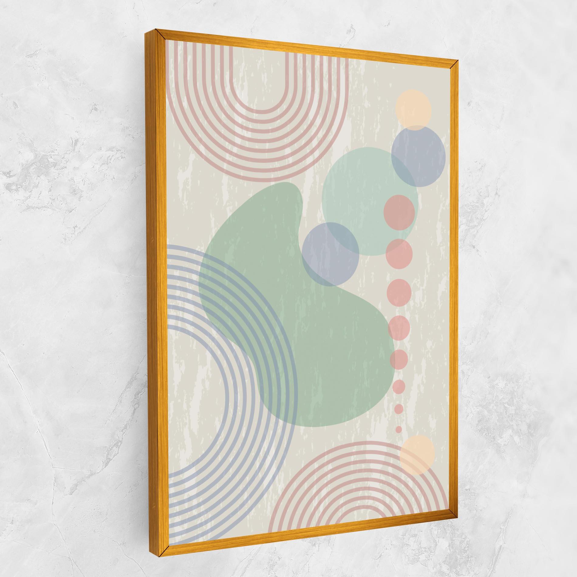 Vászonkép Green Pink Shapes mockup 1