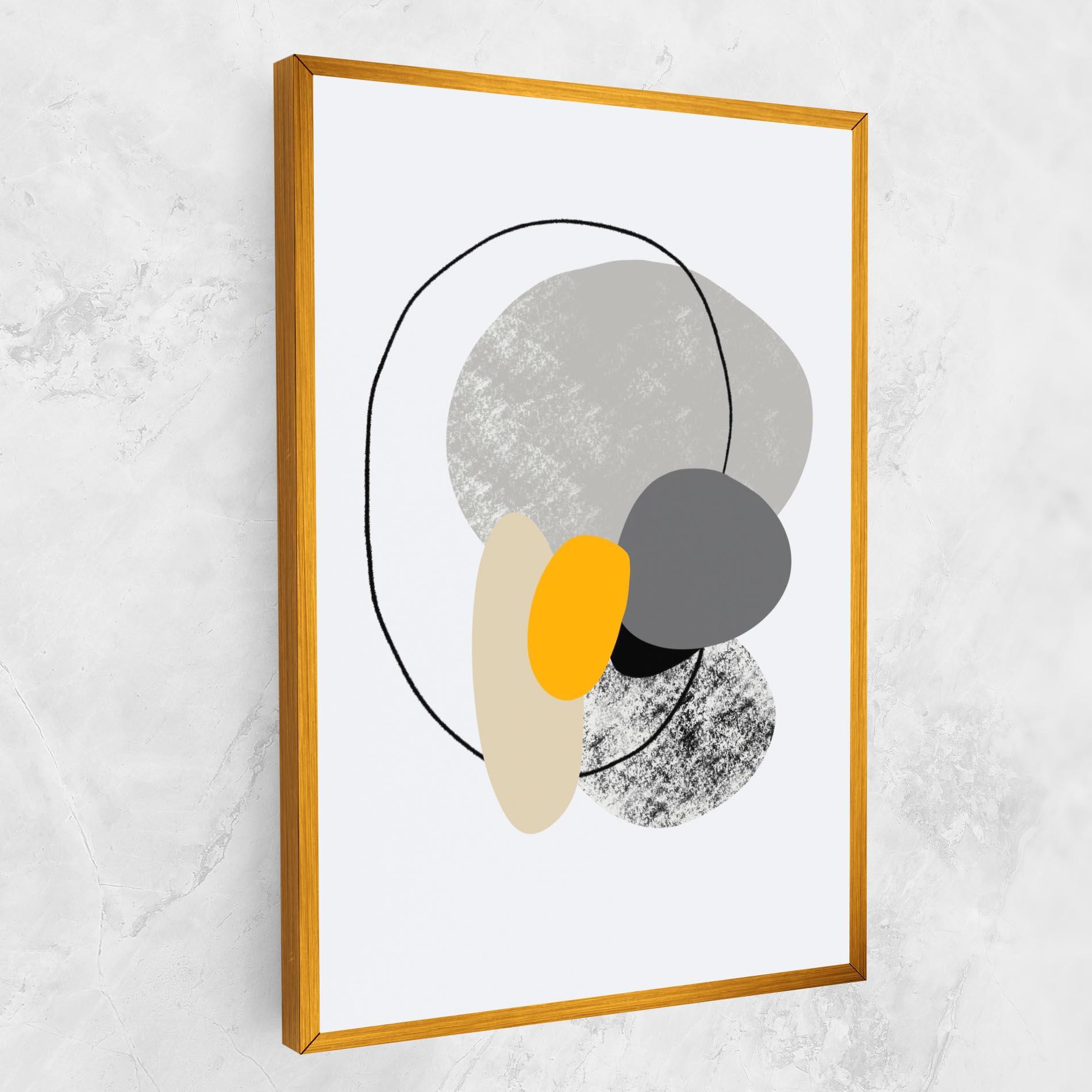 Vászonkép Grey Orange Shape mockup 1