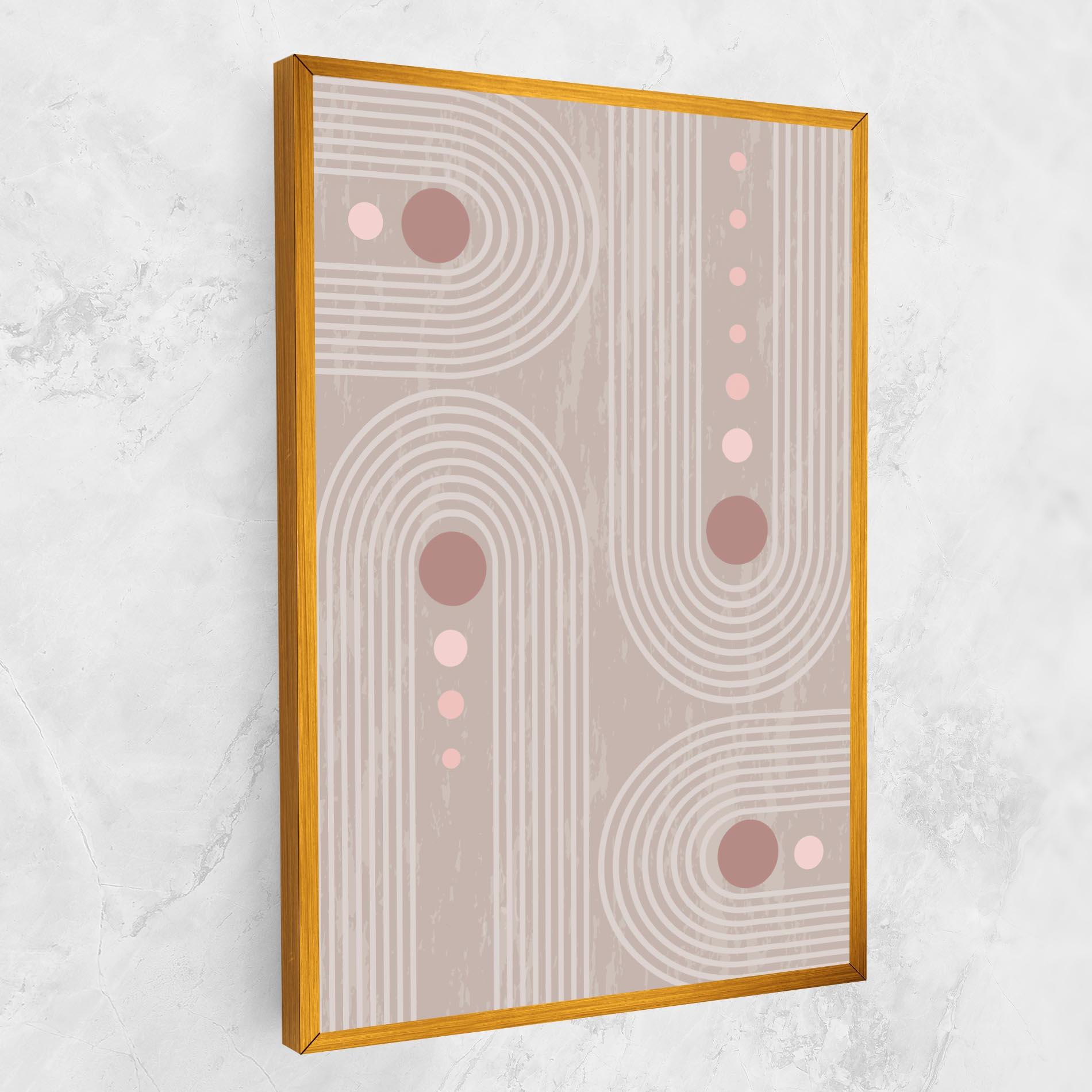 Vászonkép Pink Circle On Cream mockup 1