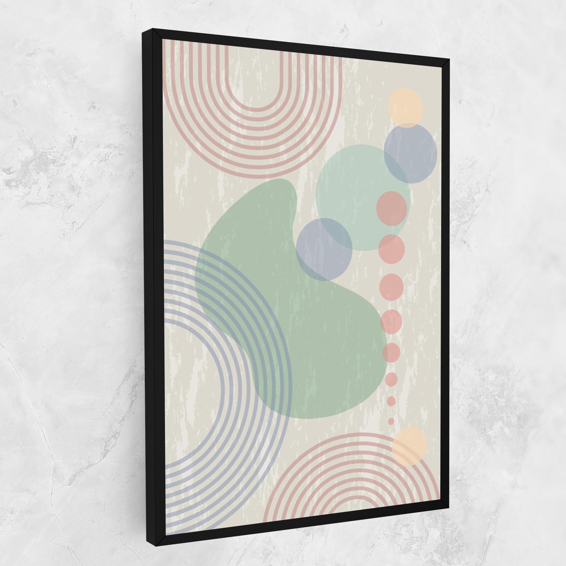 Vászonkép Green Pink Shapes mockup 1