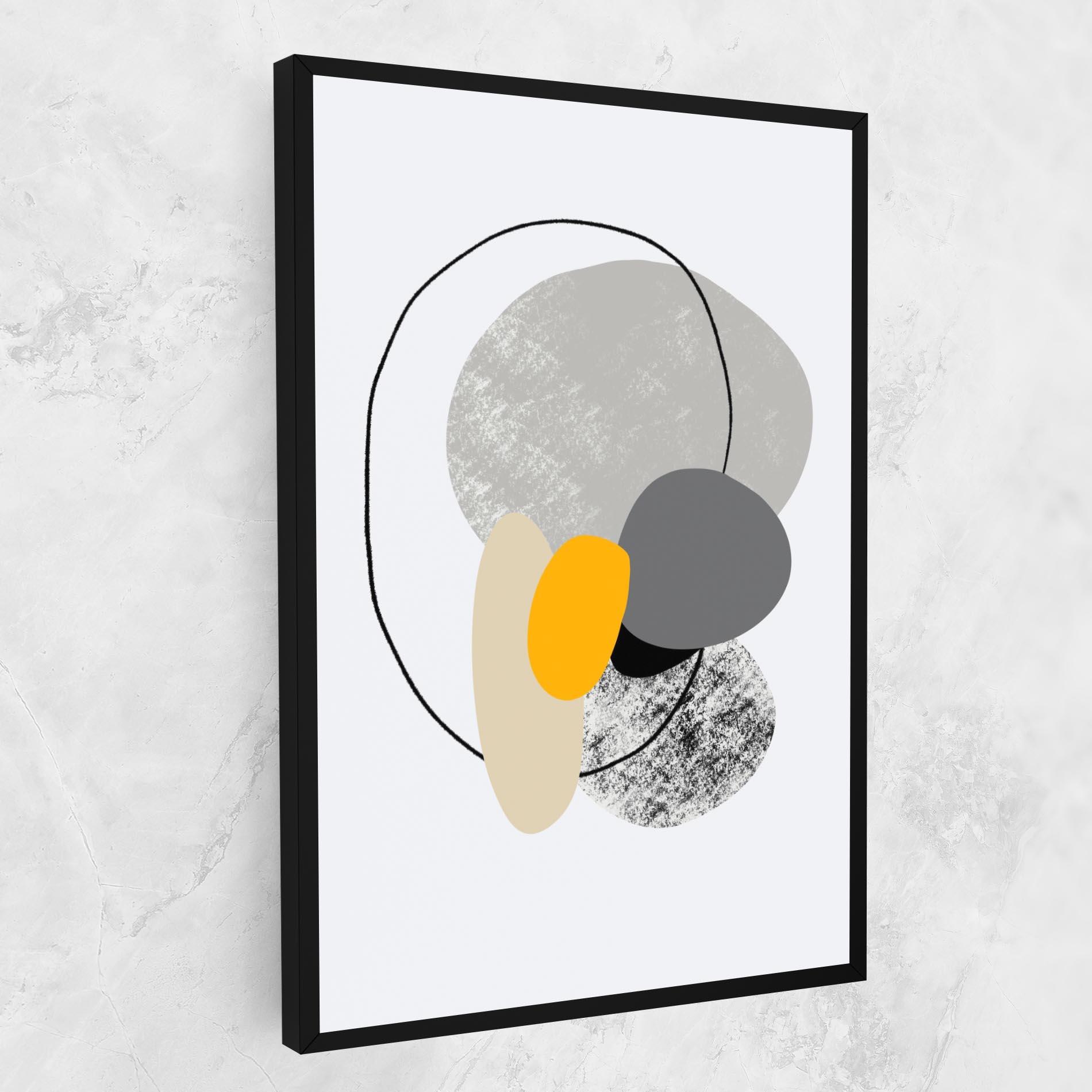 Vászonkép Grey Orange Shape mockup 1