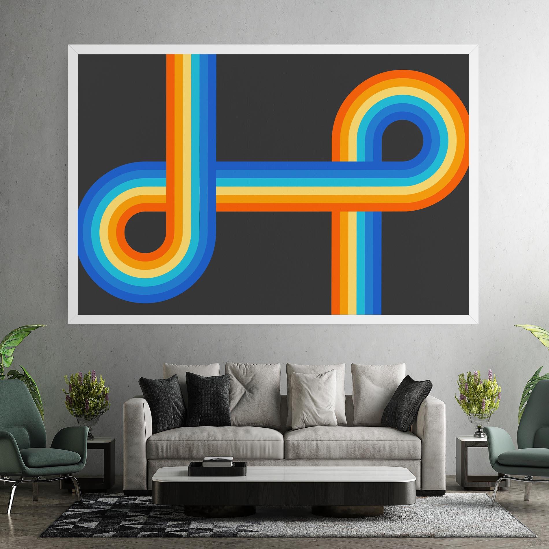 Vászonkép Vintage Ranbow mockup 7