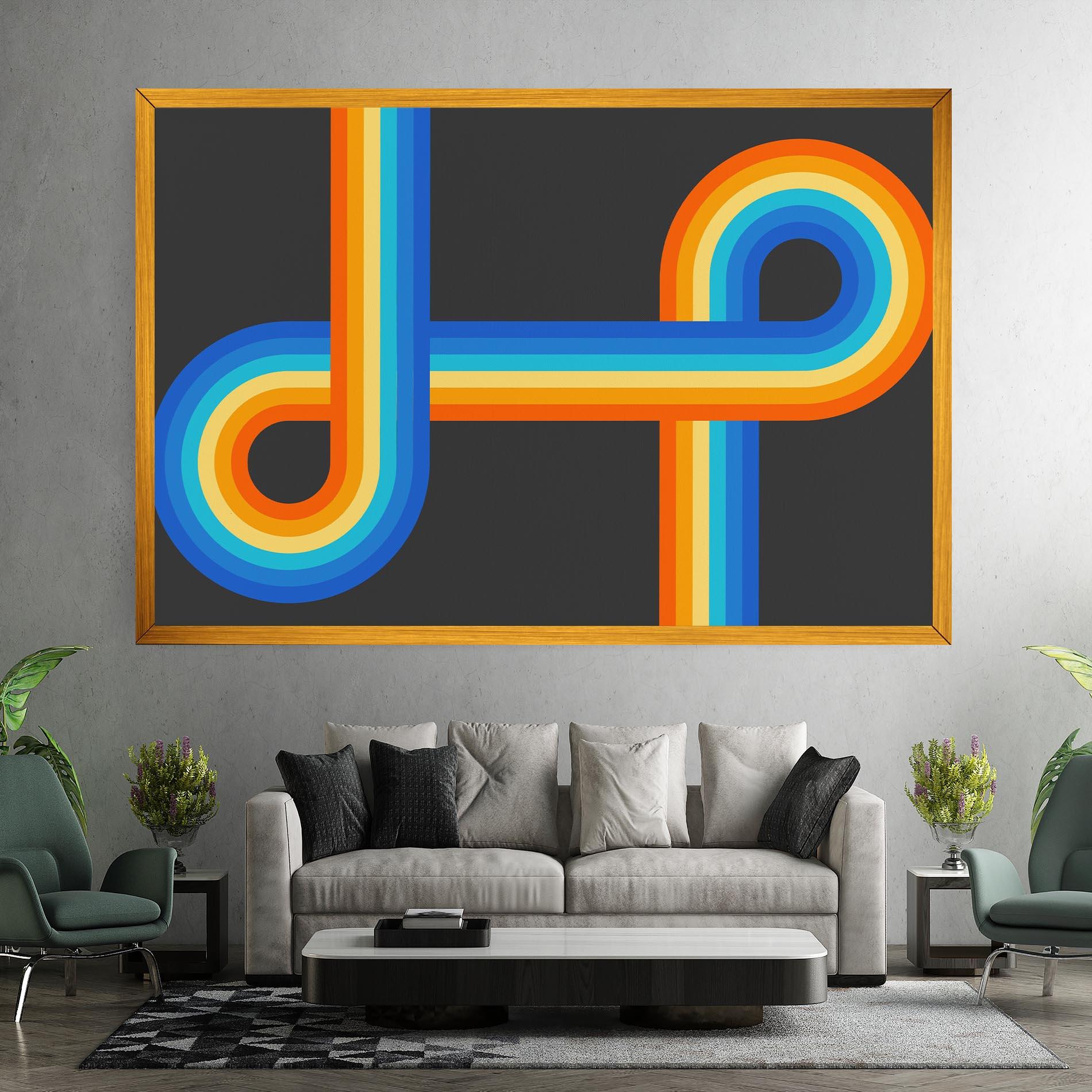 Vászonkép Vintage Ranbow mockup 7