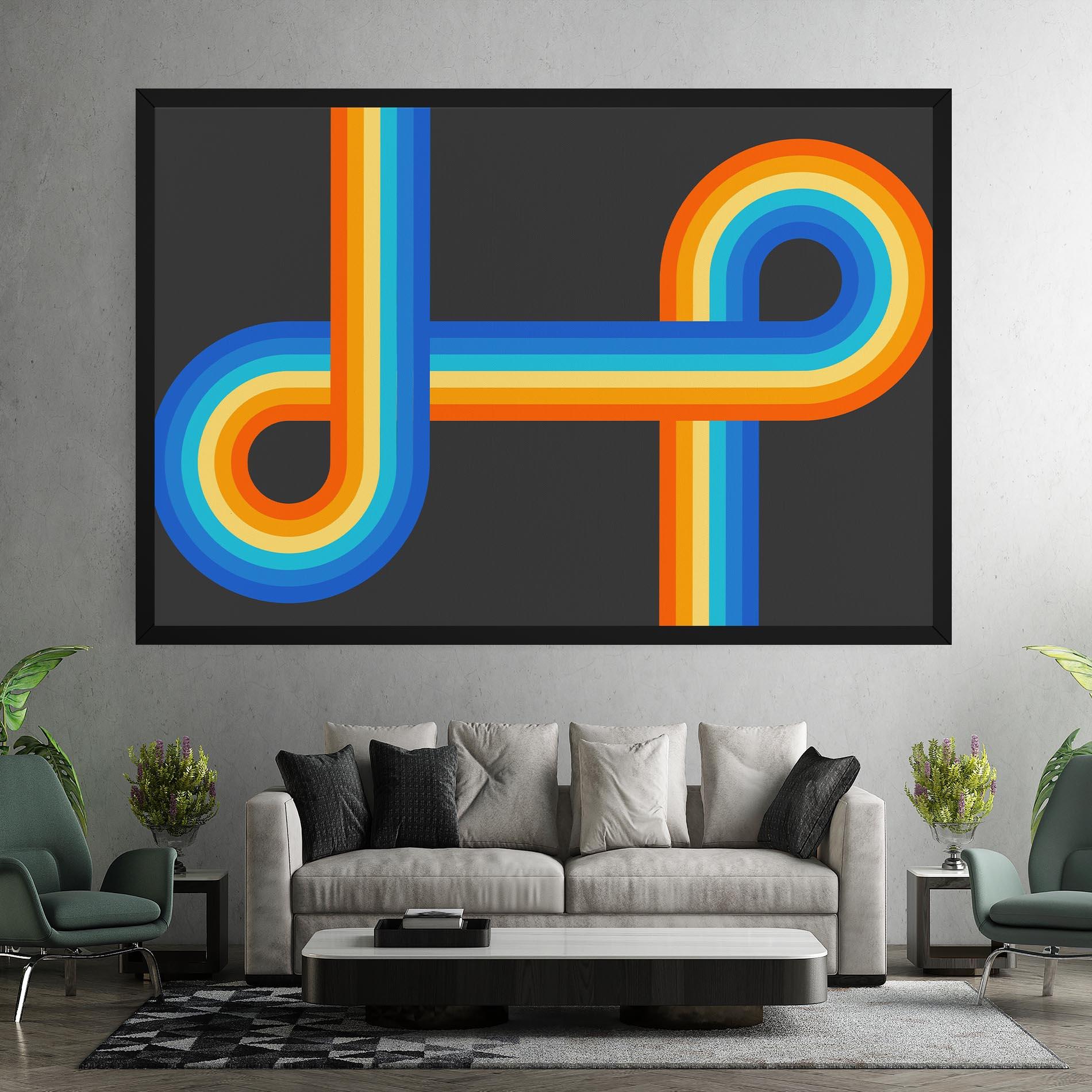 Vászonkép Vintage Ranbow mockup 7