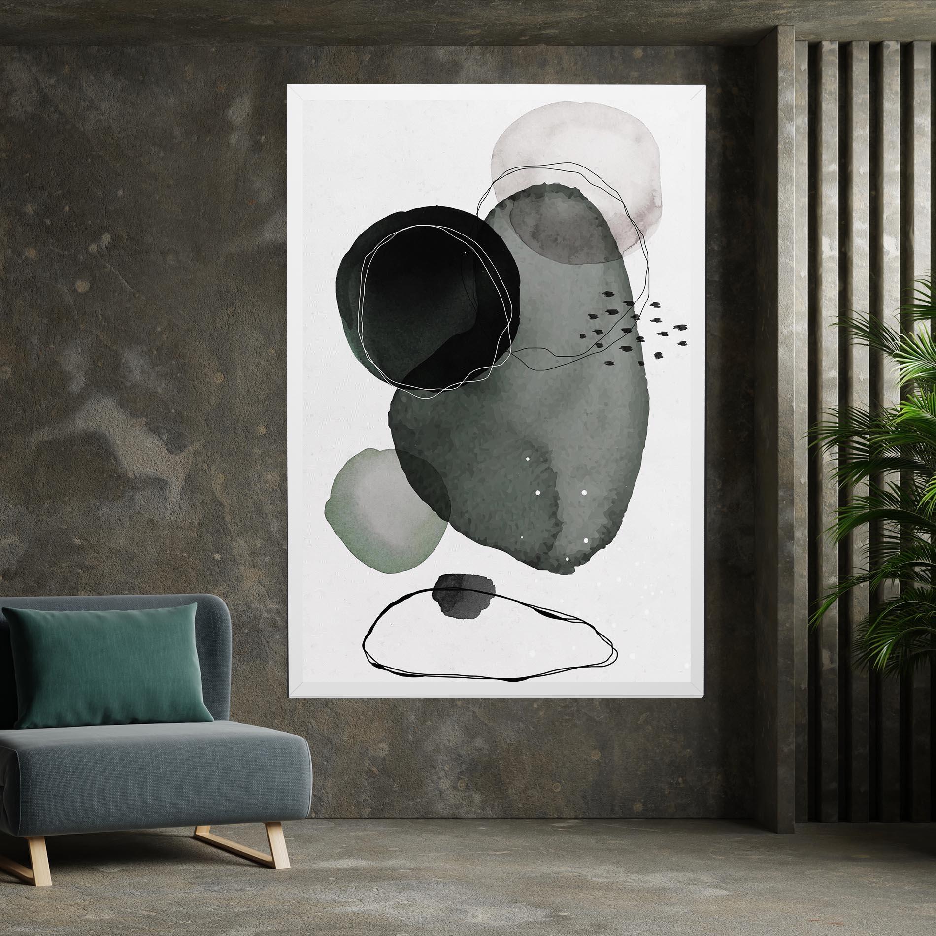 Vászonkép Green Watercolor mockup 7