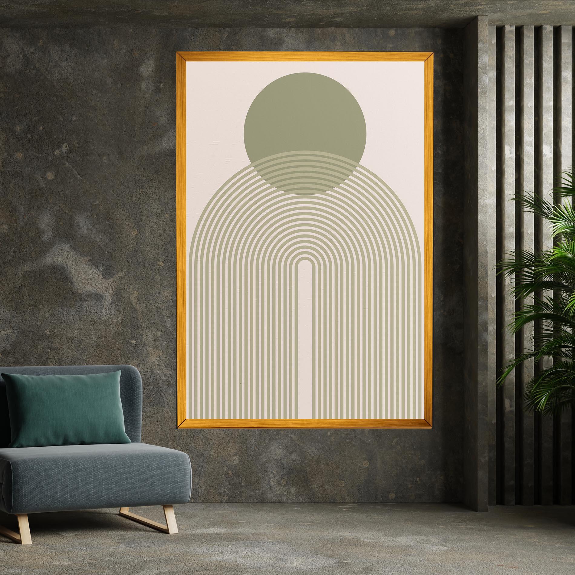 Vászonkép Green Circle Lines mockup 7