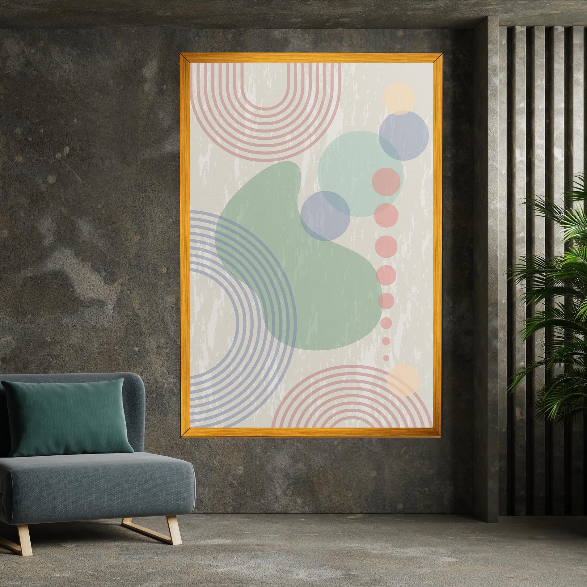 Vászonkép Green Pink Shapes mockup 7