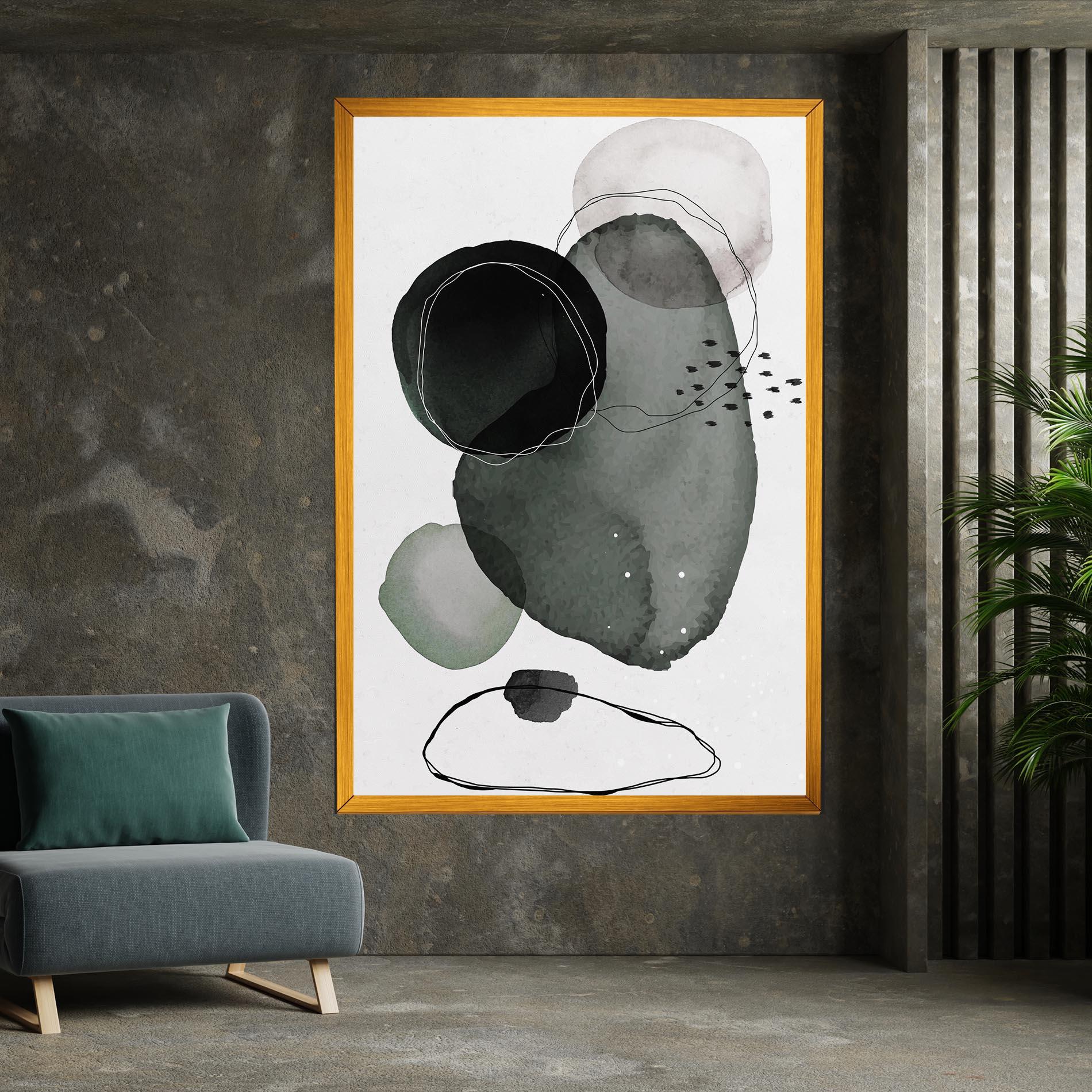 Vászonkép Green Watercolor mockup 7